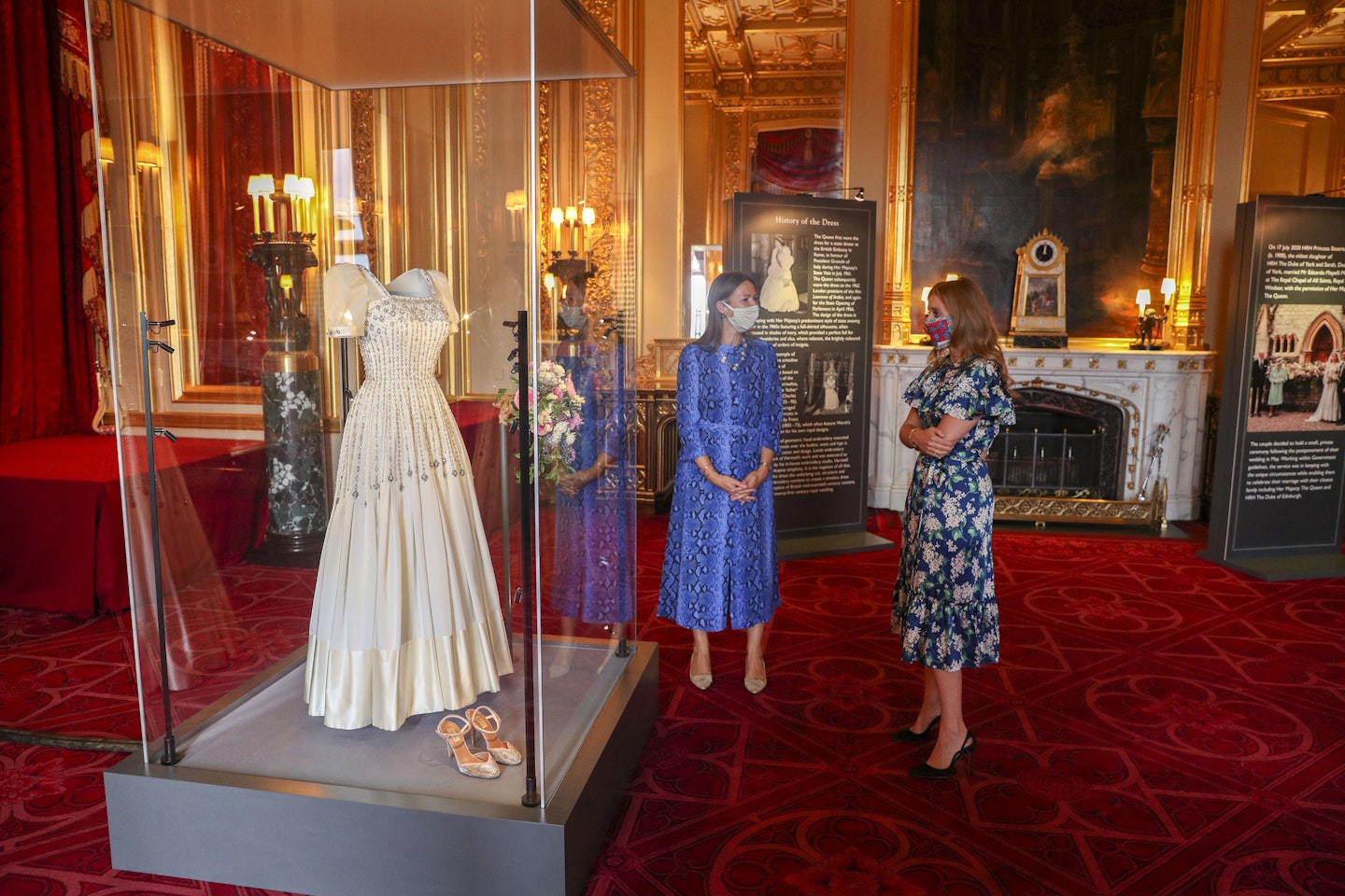 Princess Beatrice (R) with Caroline de Guitut at Windsor Castle