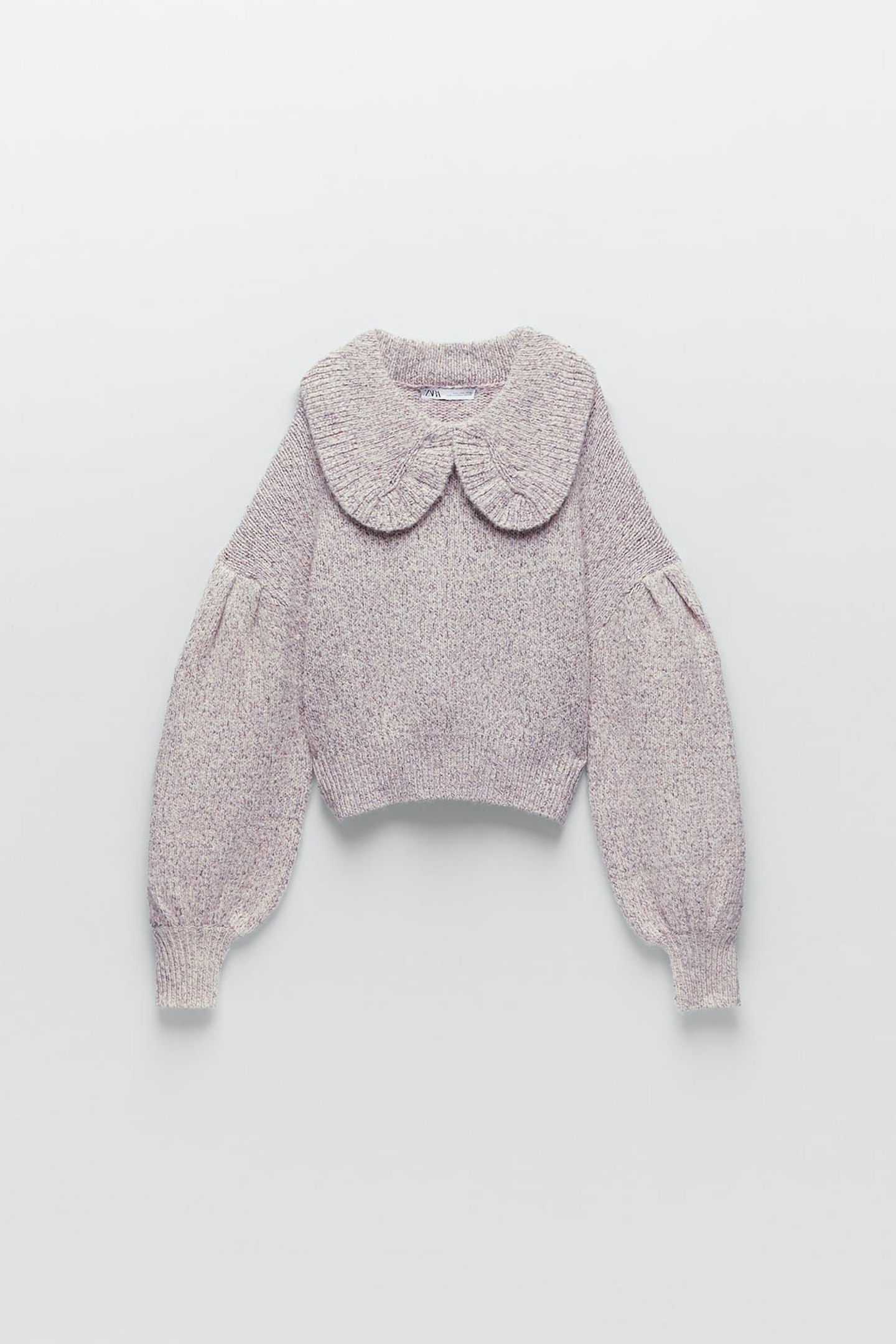 Zara, Sweater with a ruffled Peter Pan collar, £25.99