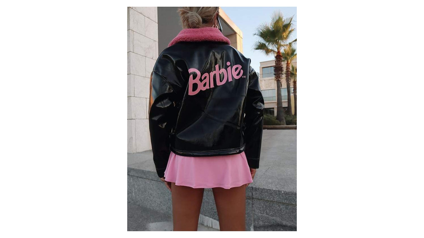 Barbie x Skinnydip Logo Vinyl Boxy Jacket