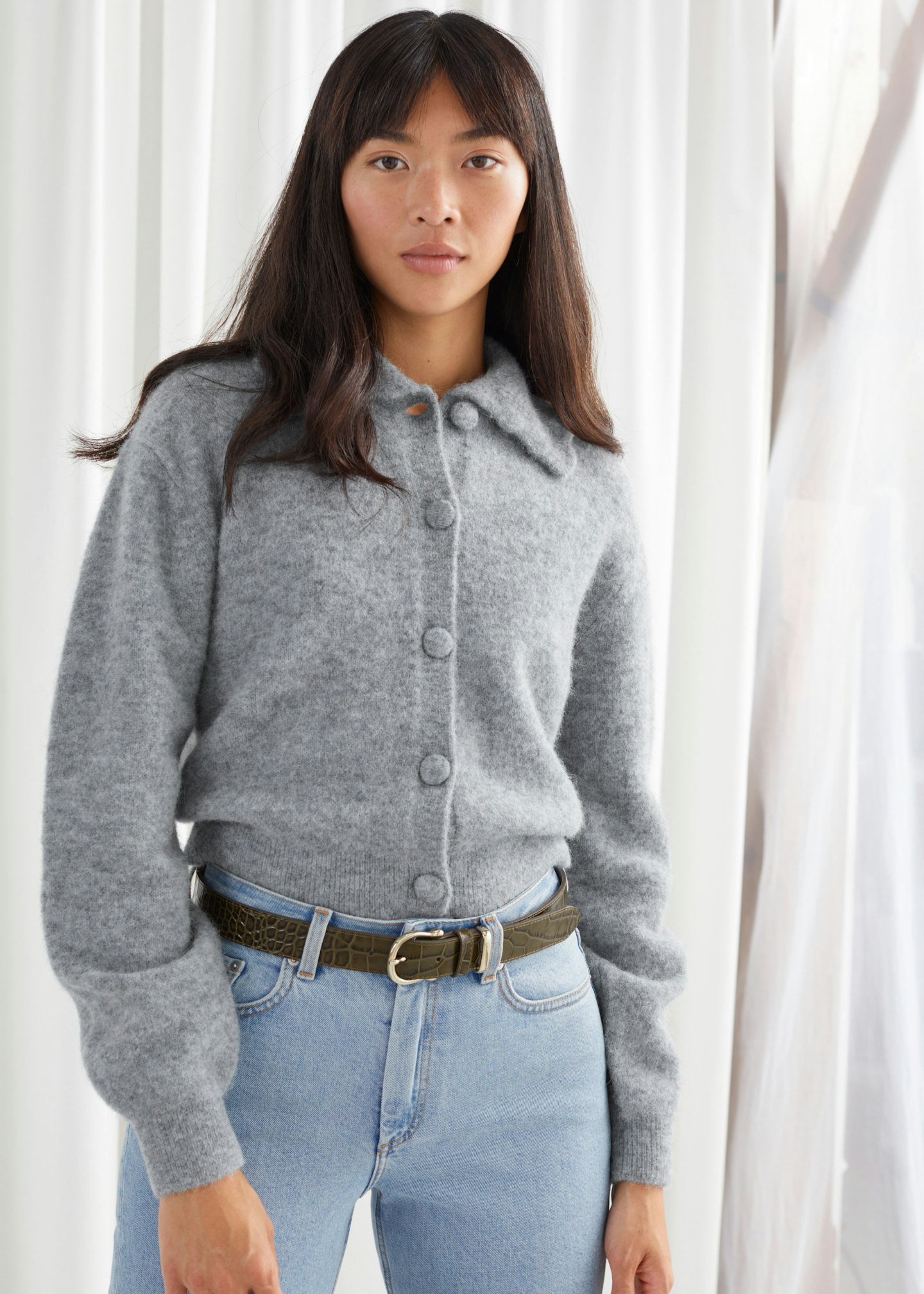 & Other Stories, Statement Collar Knit Cardigan, £75