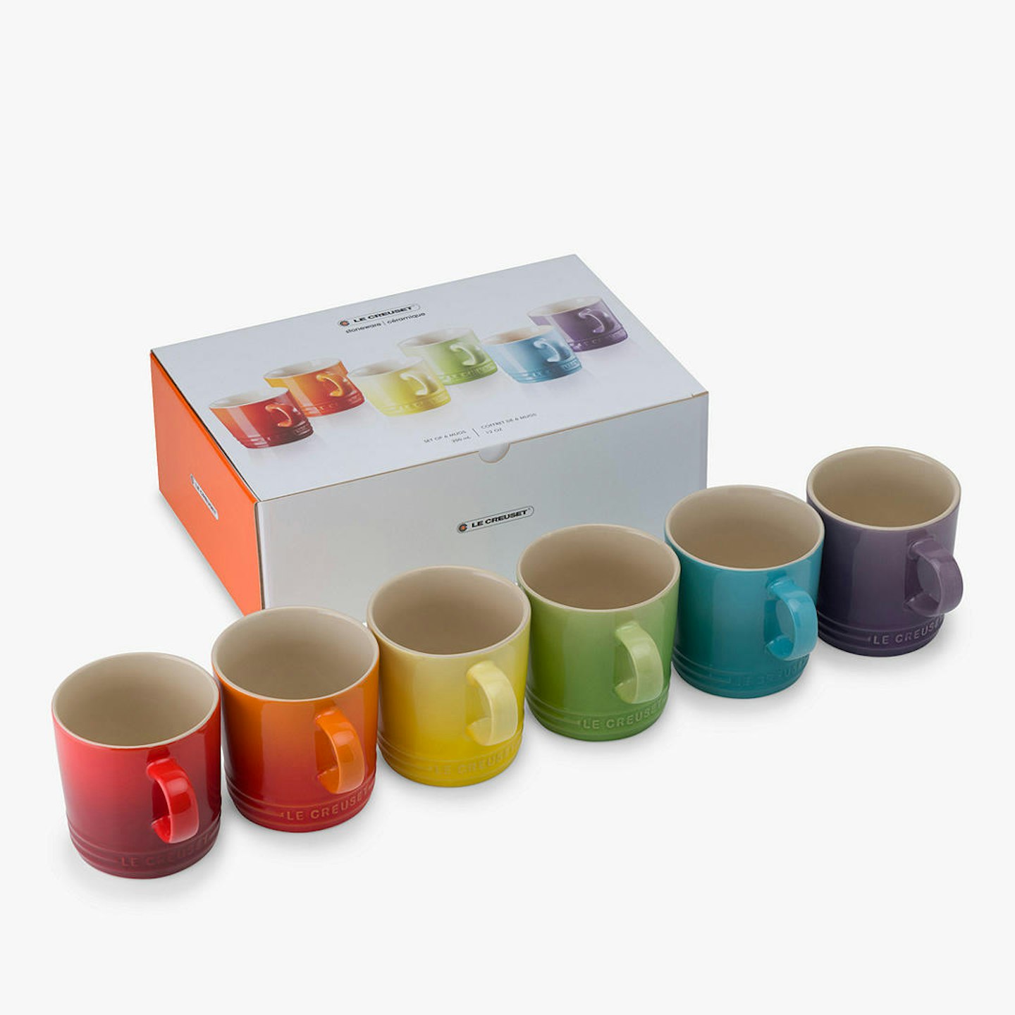 Le Creuset Stoneware Rainbow Mug (set of 6)