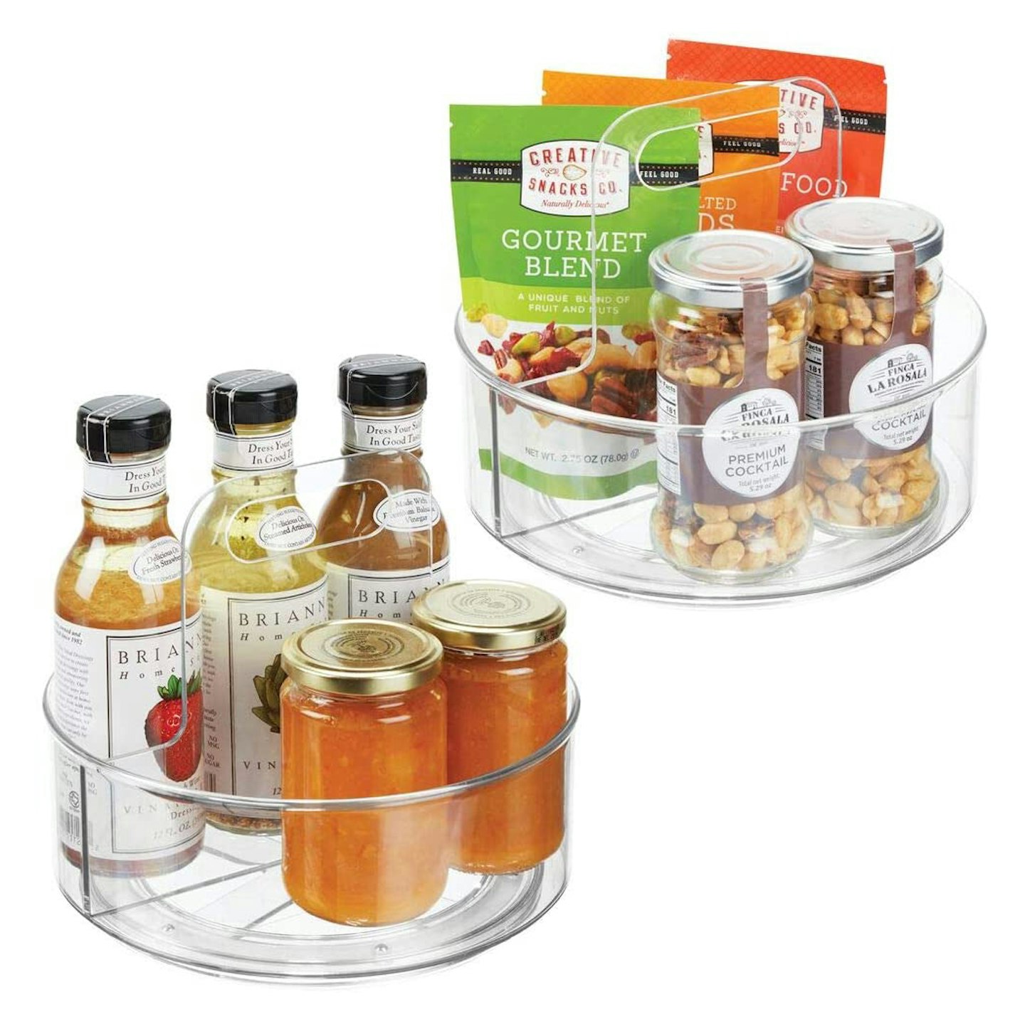 mDesign Lazy Susan Turntable Condiment Holder (set of 2)