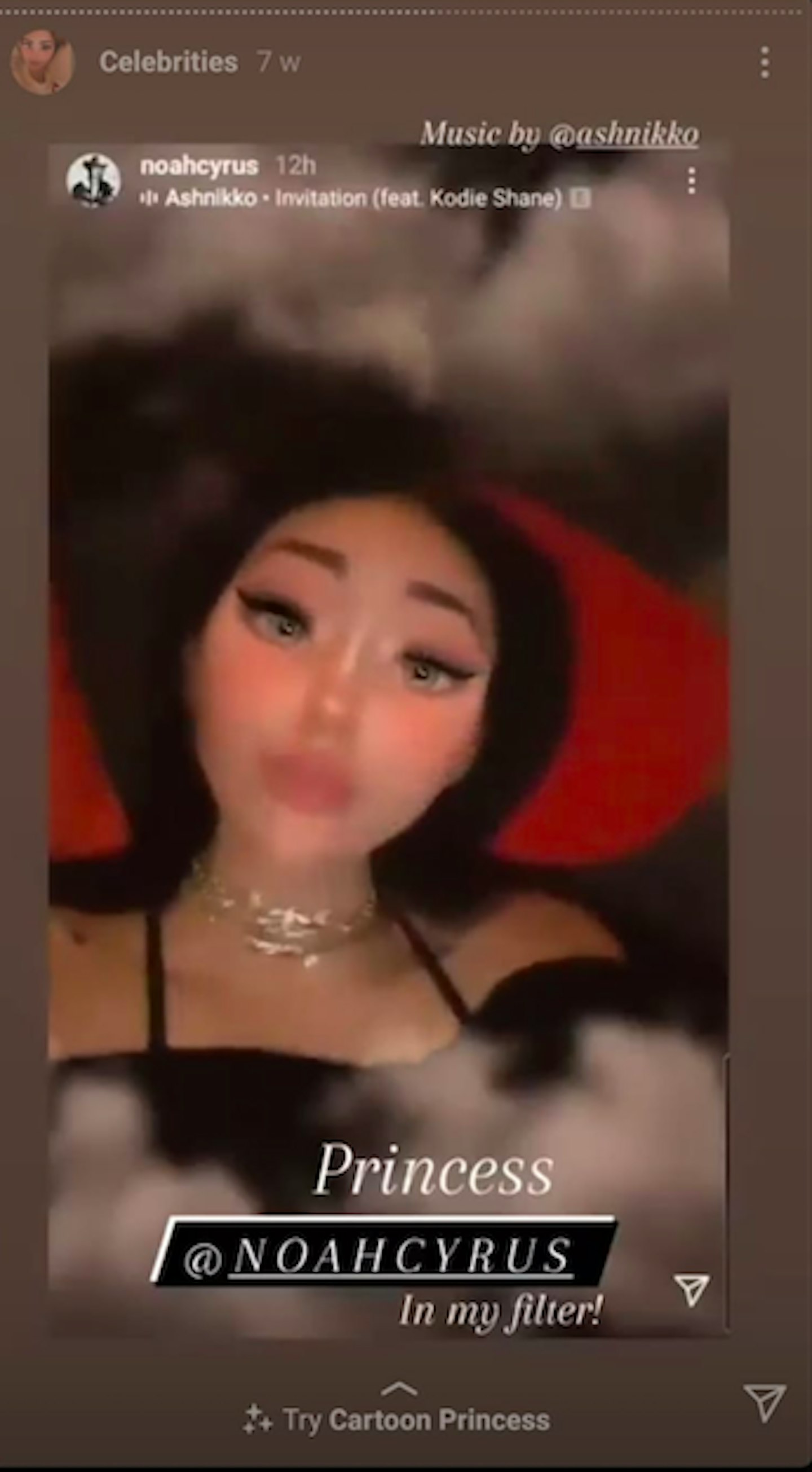 Celebrities Using Instagram Cartoon Filters - Grazia