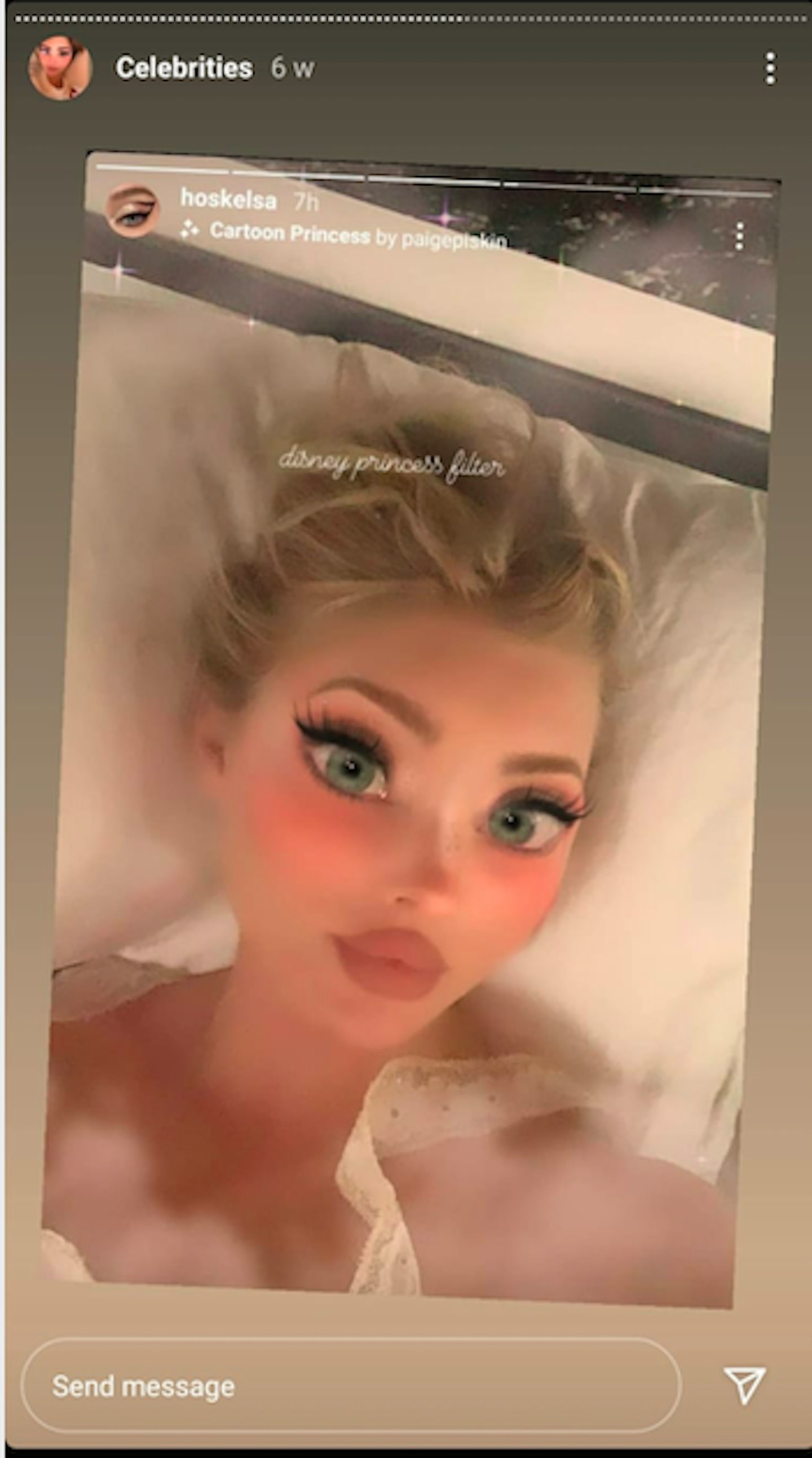 Celebrities Using Instagram Cartoon Filters - Grazia