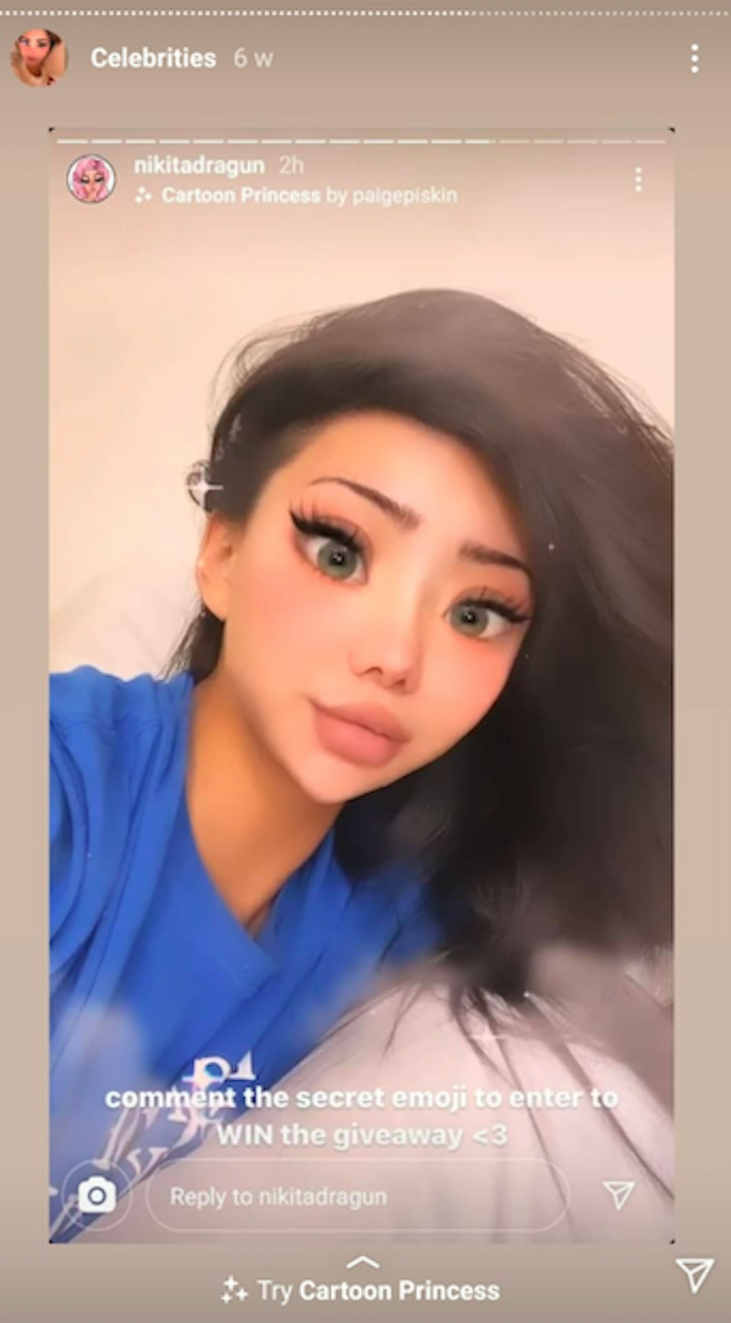 Celebrities Using Instagram Cartoon Filters - Grazia