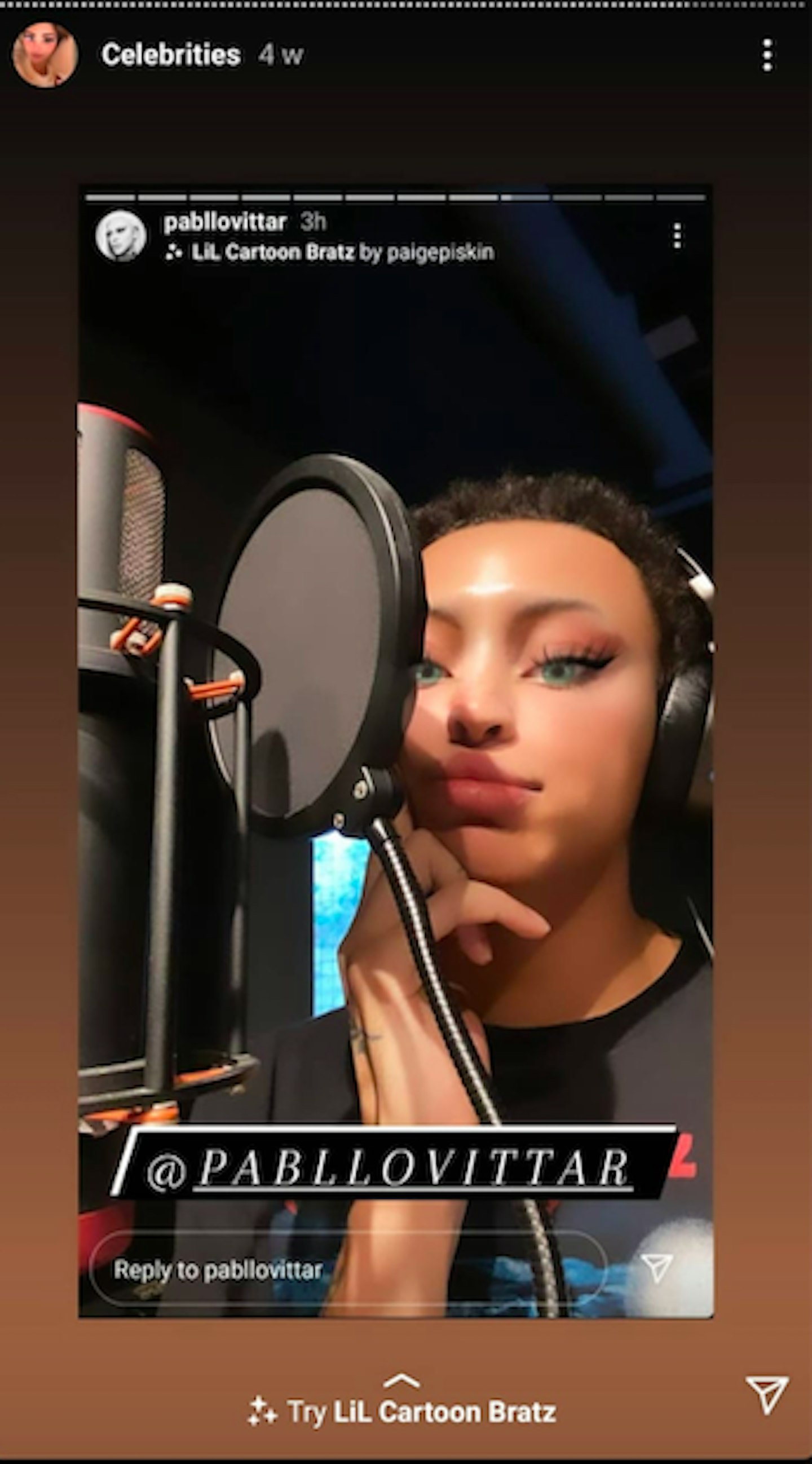 Celebrities Using Instagram Cartoon Filters - Grazia