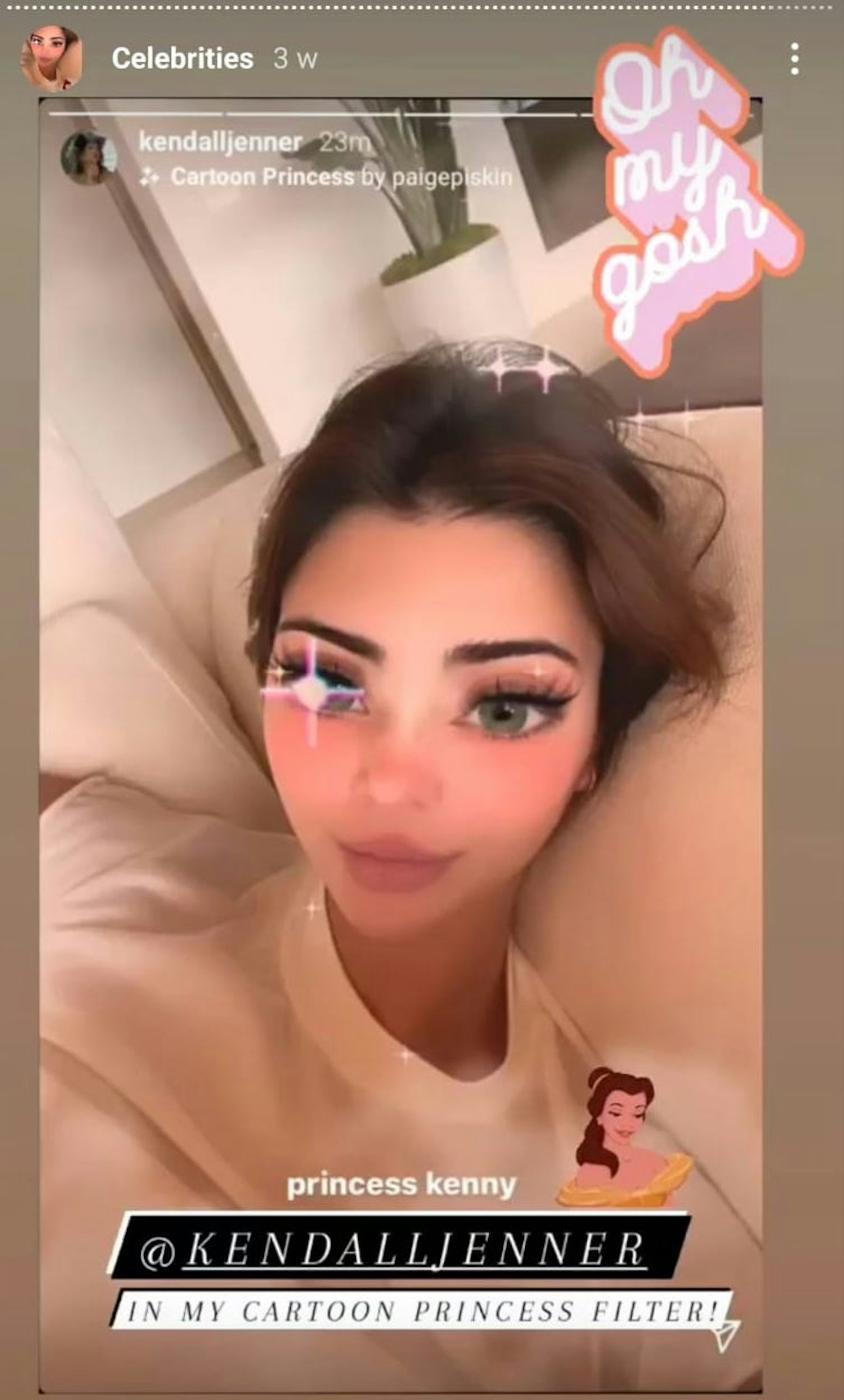 Celebrities Using Instagram Cartoon Filters - Grazia