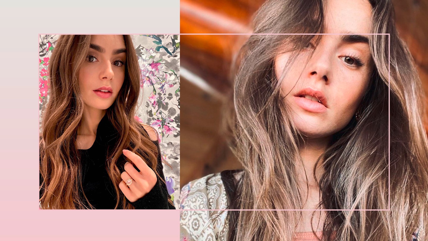 Lily Collins Bronde Hair Colour