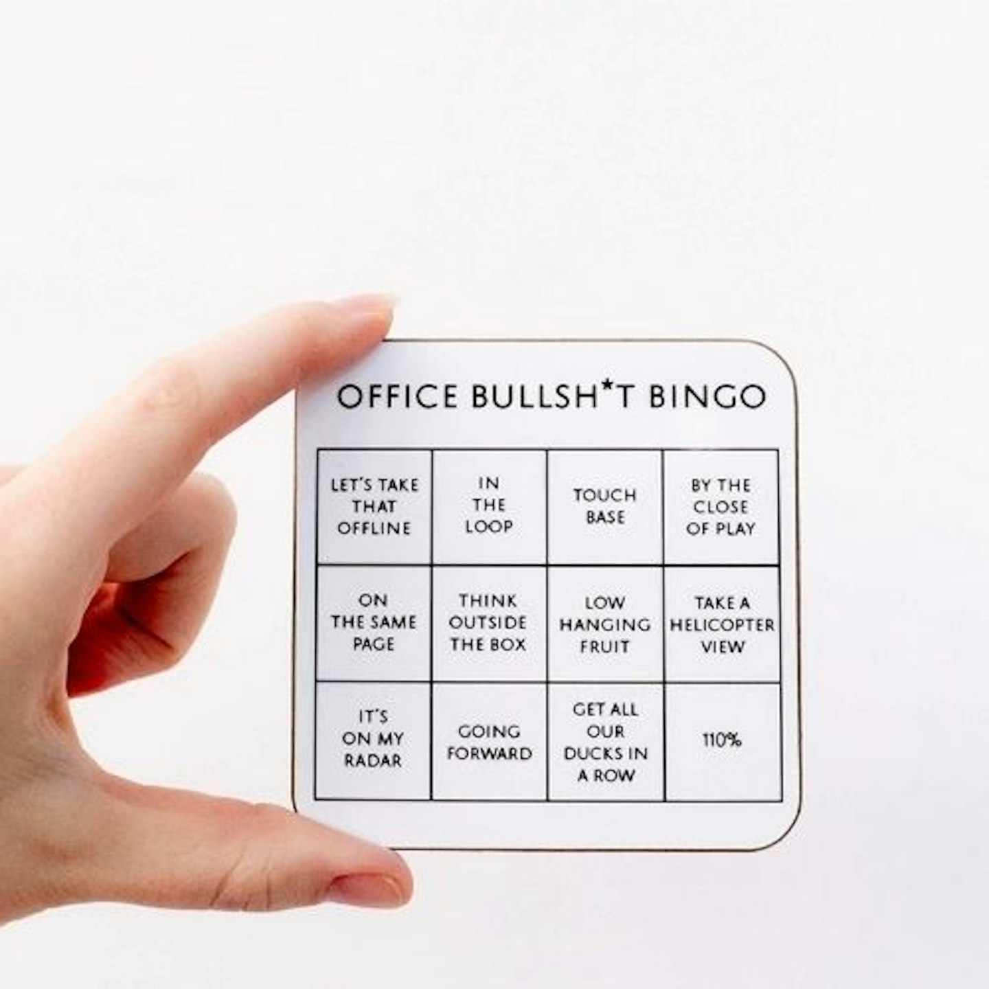 Office Bingo Card Coaster