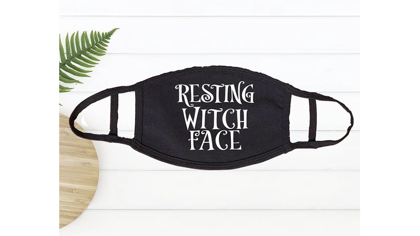 Resting Witch Face Halloween Washable Cotton Face Mask