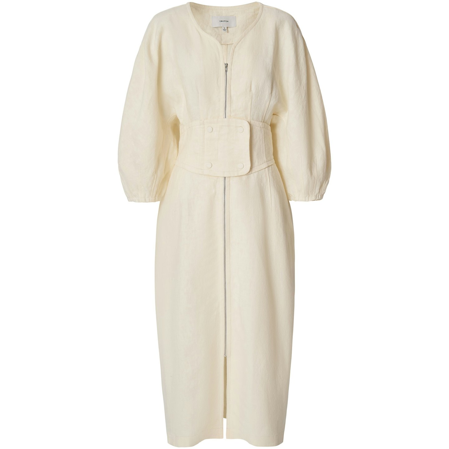 Oroton, Linen Full-Sleeve Corset Dress, £479