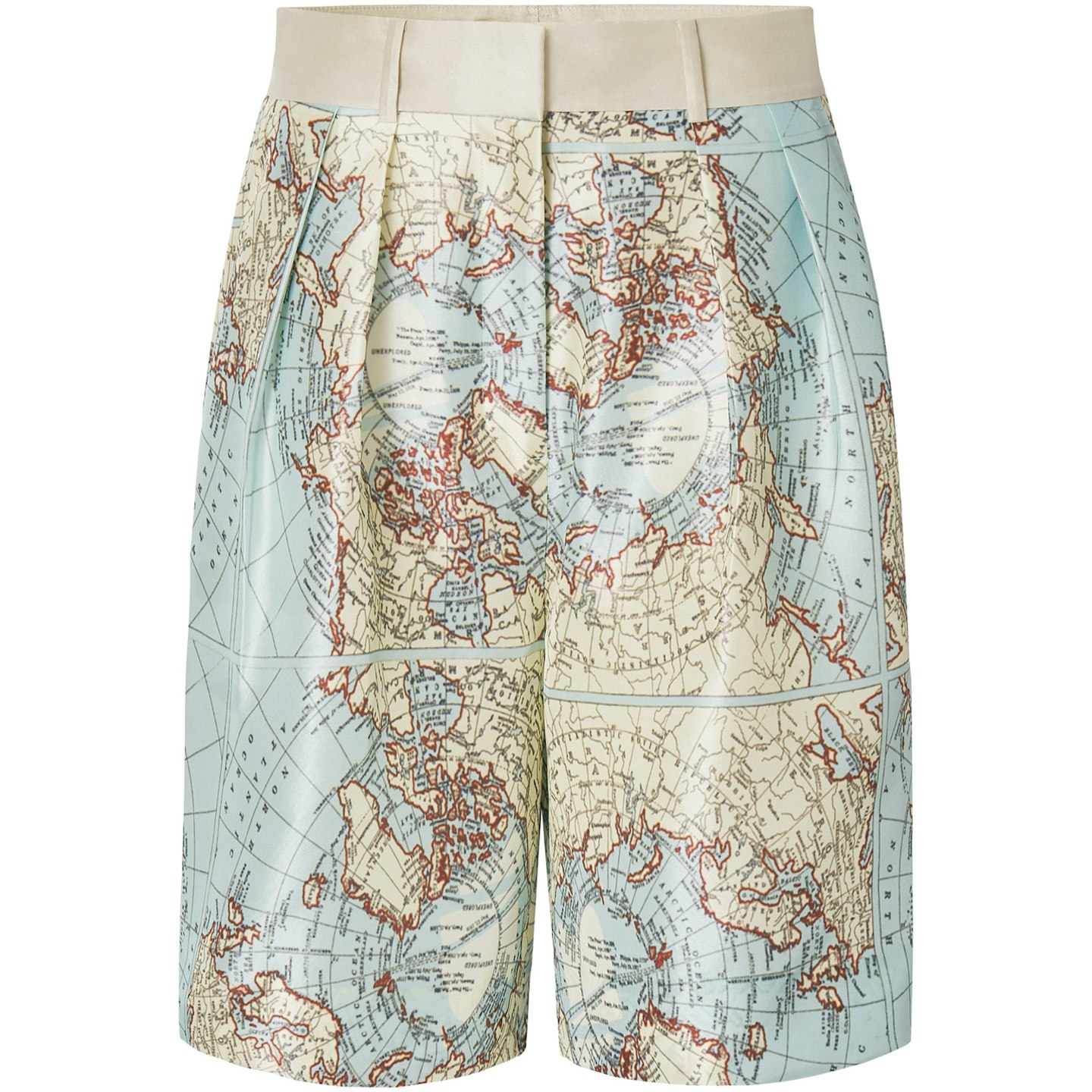 Oroton, Silk Map-Print Bermuda Short, £349