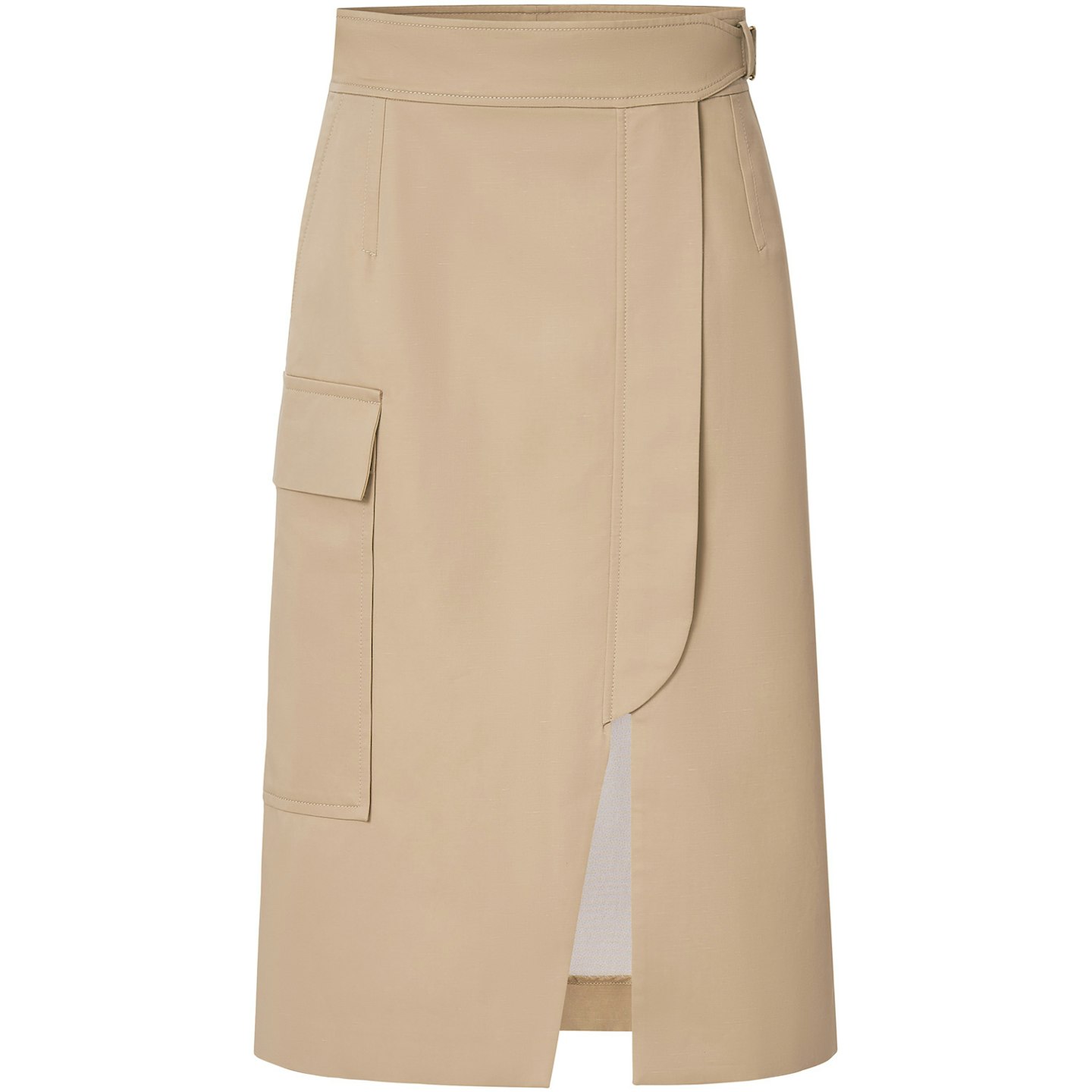 Oroton, Cotton-Linen Sateen Skirt, £349