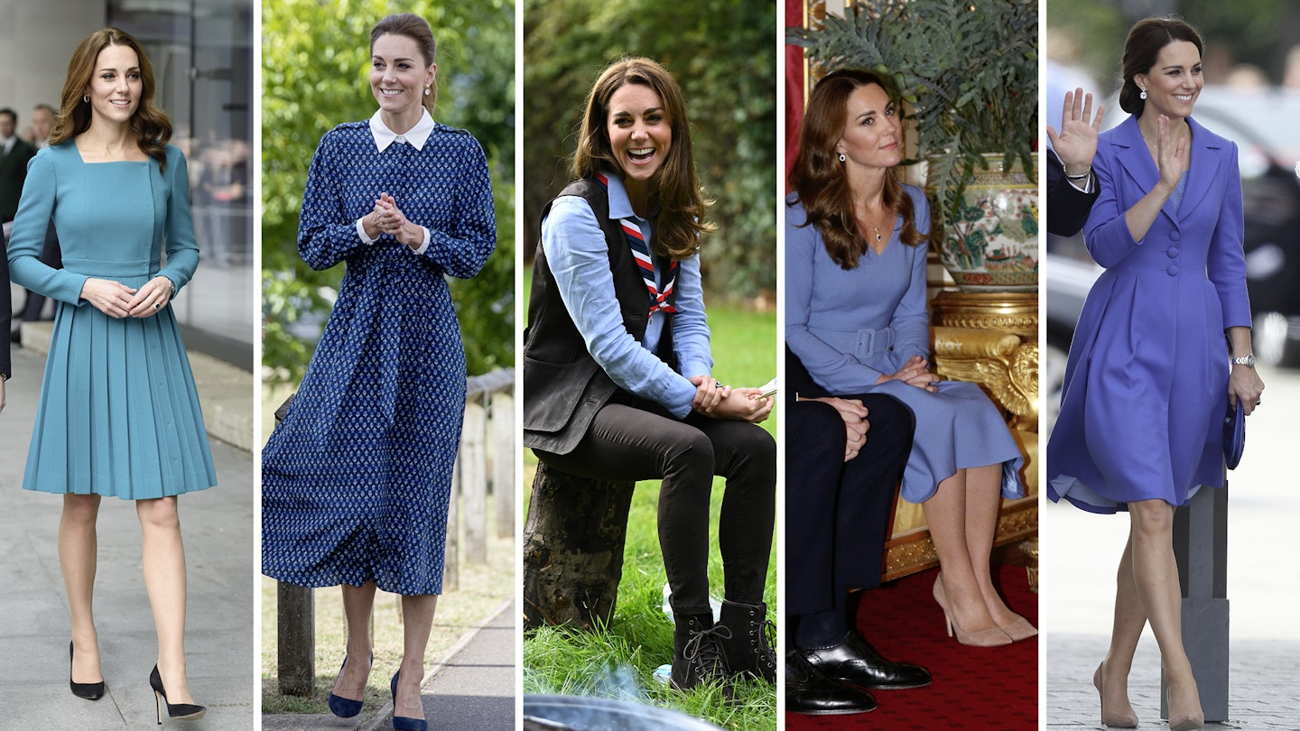 Kate Middleton wearing blue