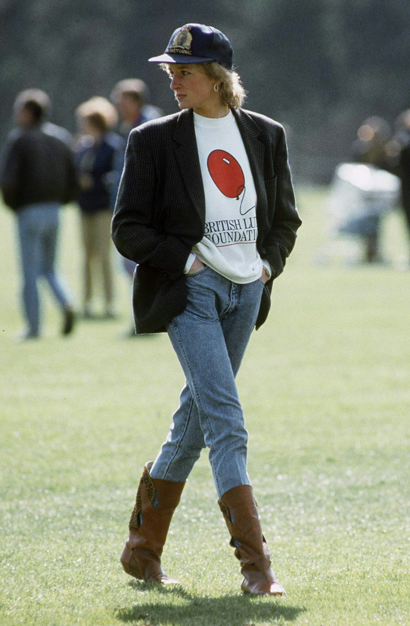 Princess Diana at the polo in 1988