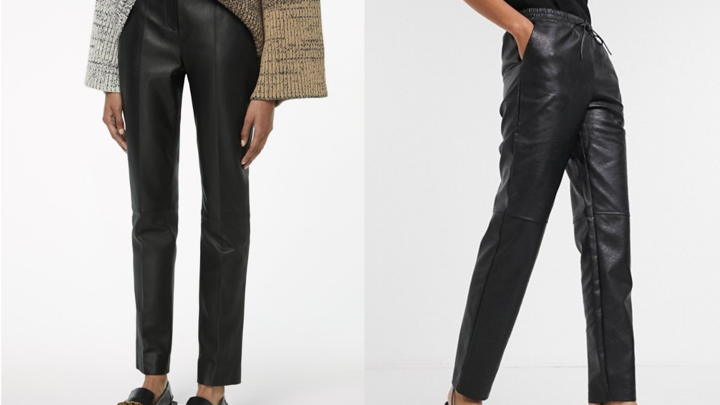 dupe for Victoria Beckham's leather trousers