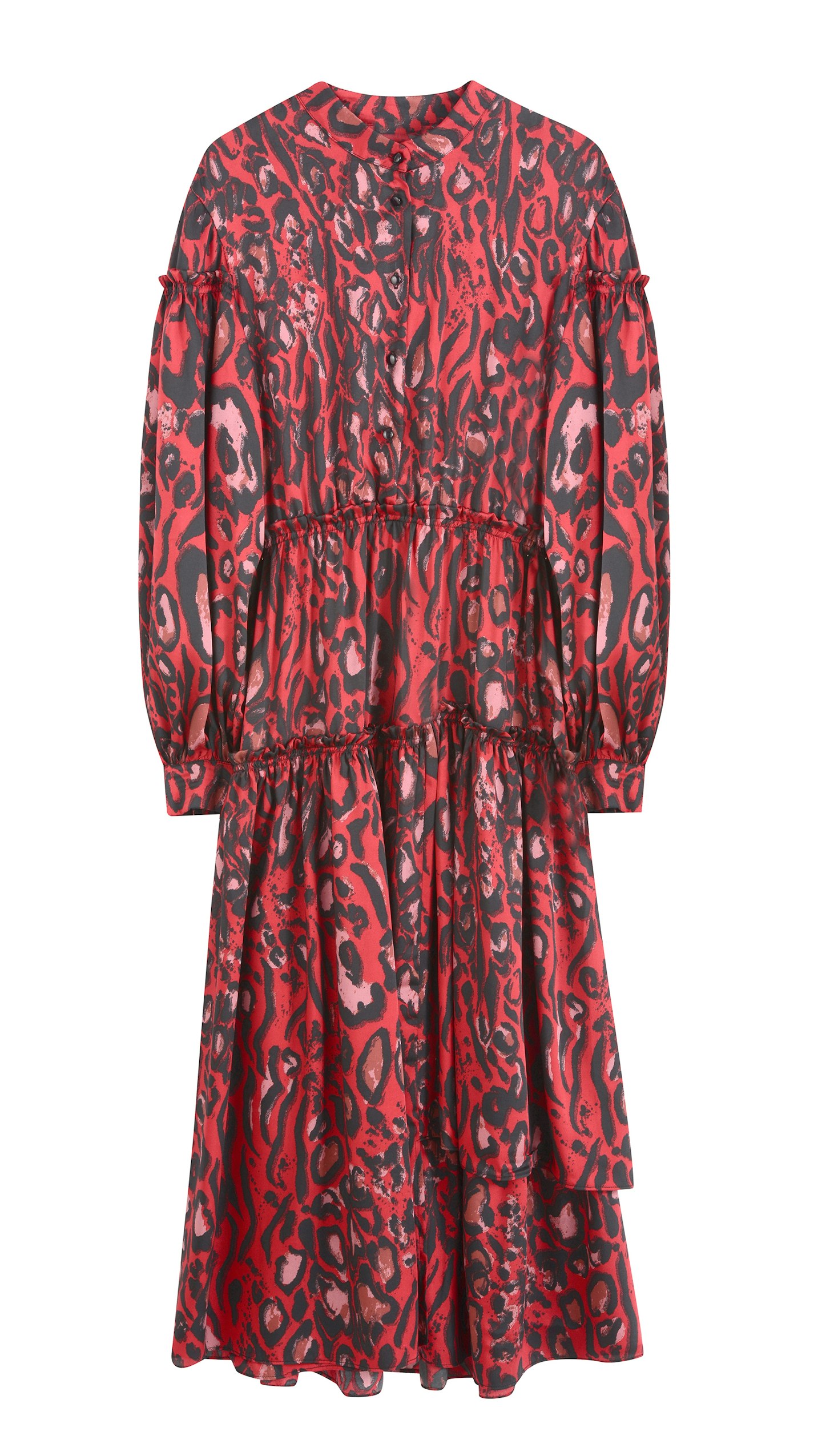 Topshop, Idol Red Animal Print Midi Dress, £49.99