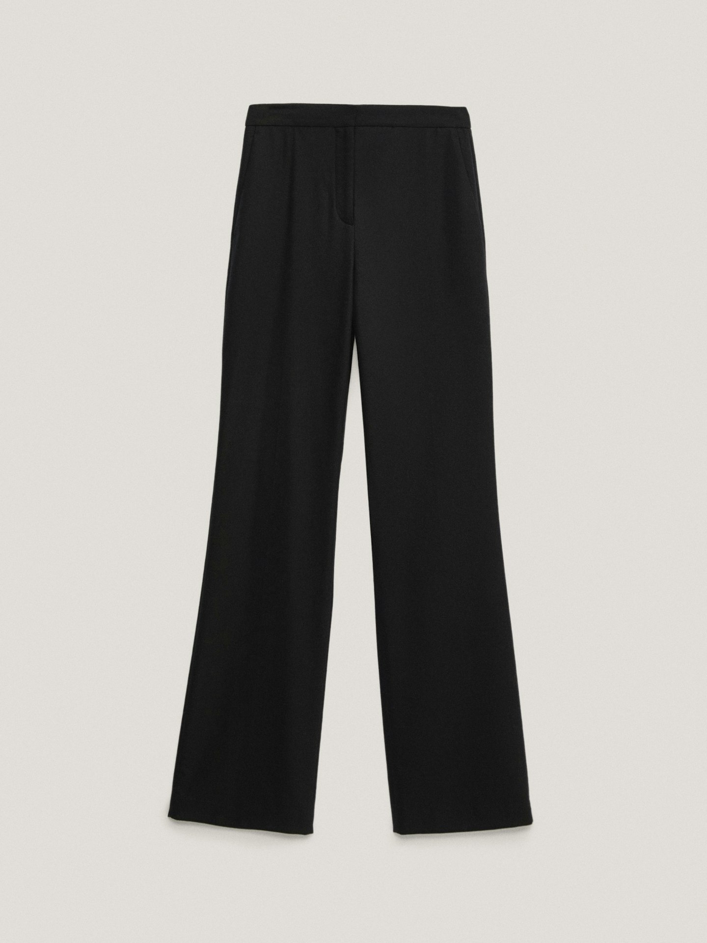 Massimo Dutti, Flared Black Wool Trousers, £99.95
