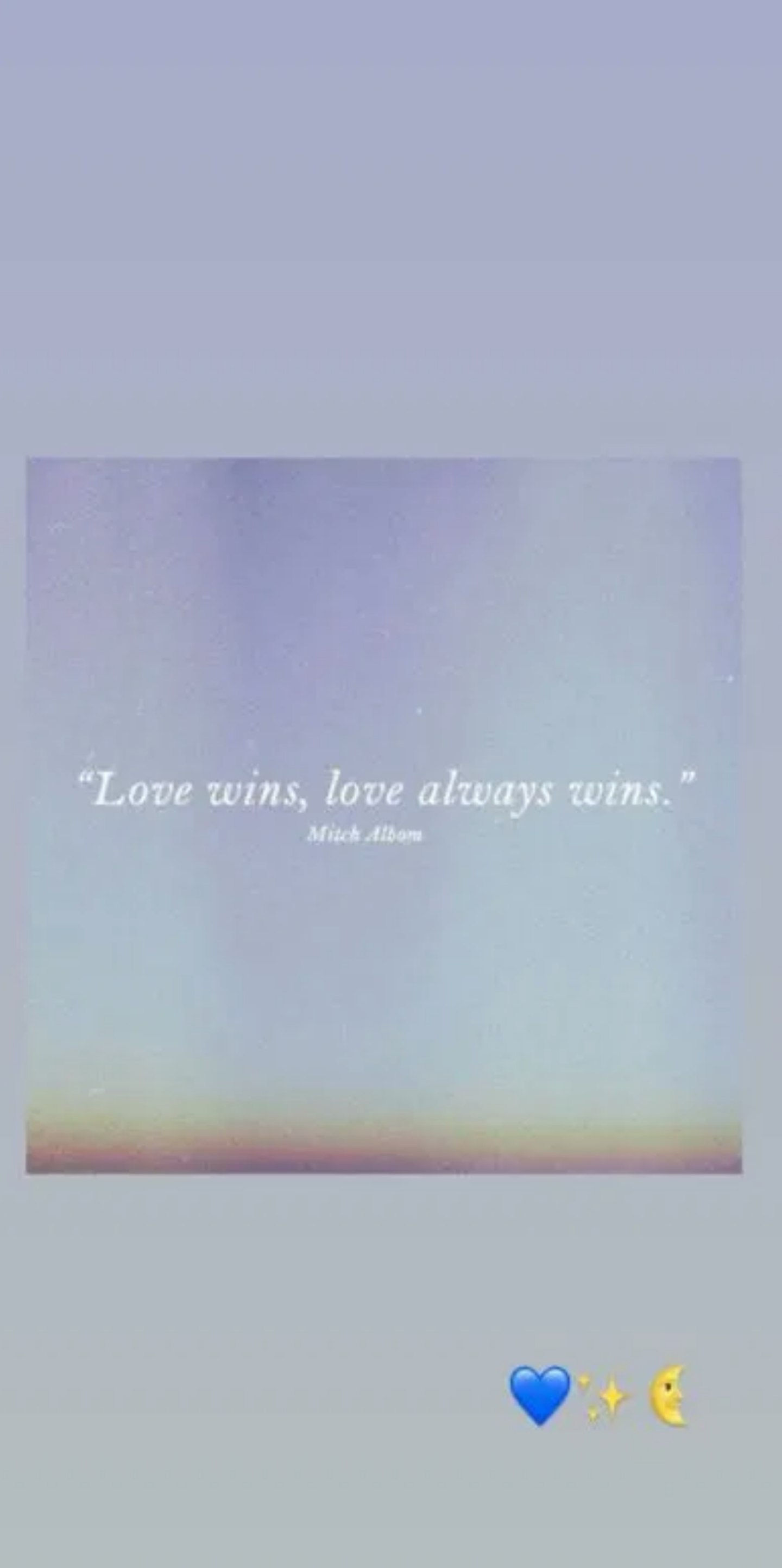 Zara Mcdermott writes 'love always wins' on Instagram story