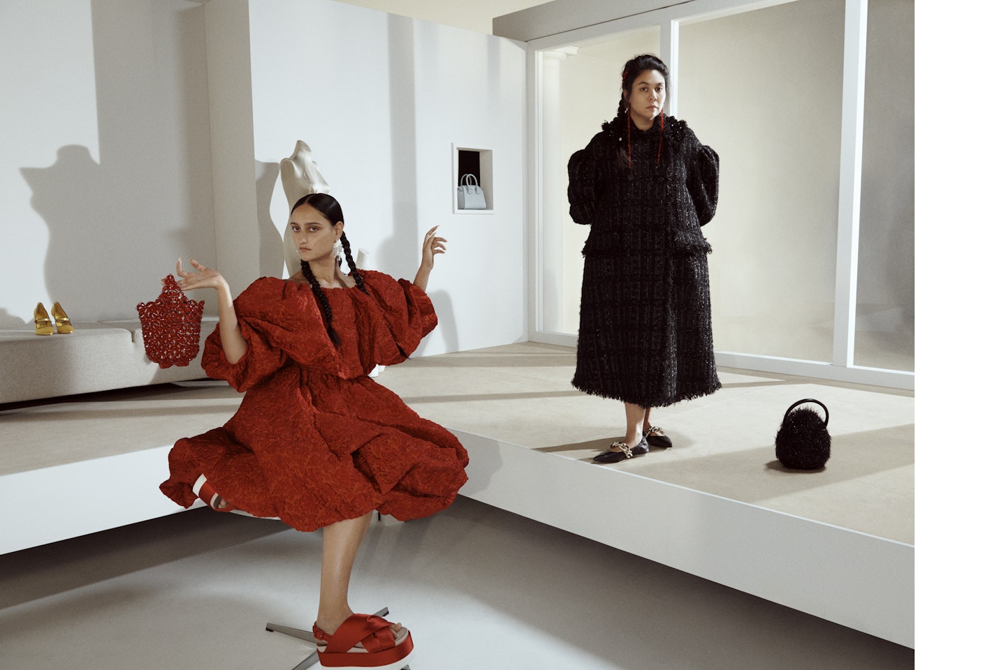 Jess Maybury and Simone Rocha in Browns 50: The Height of Fashion