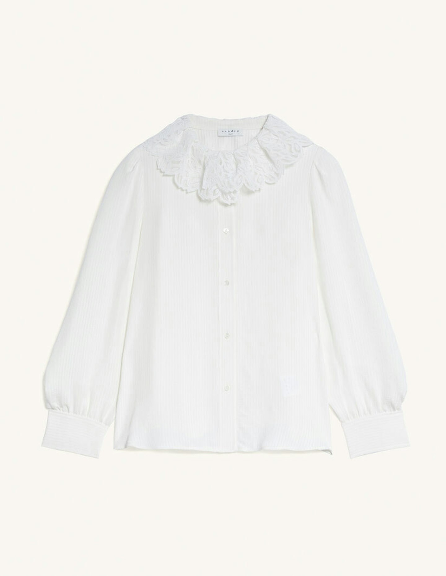 Sandro, Shirt With Small Lace Collar, £209