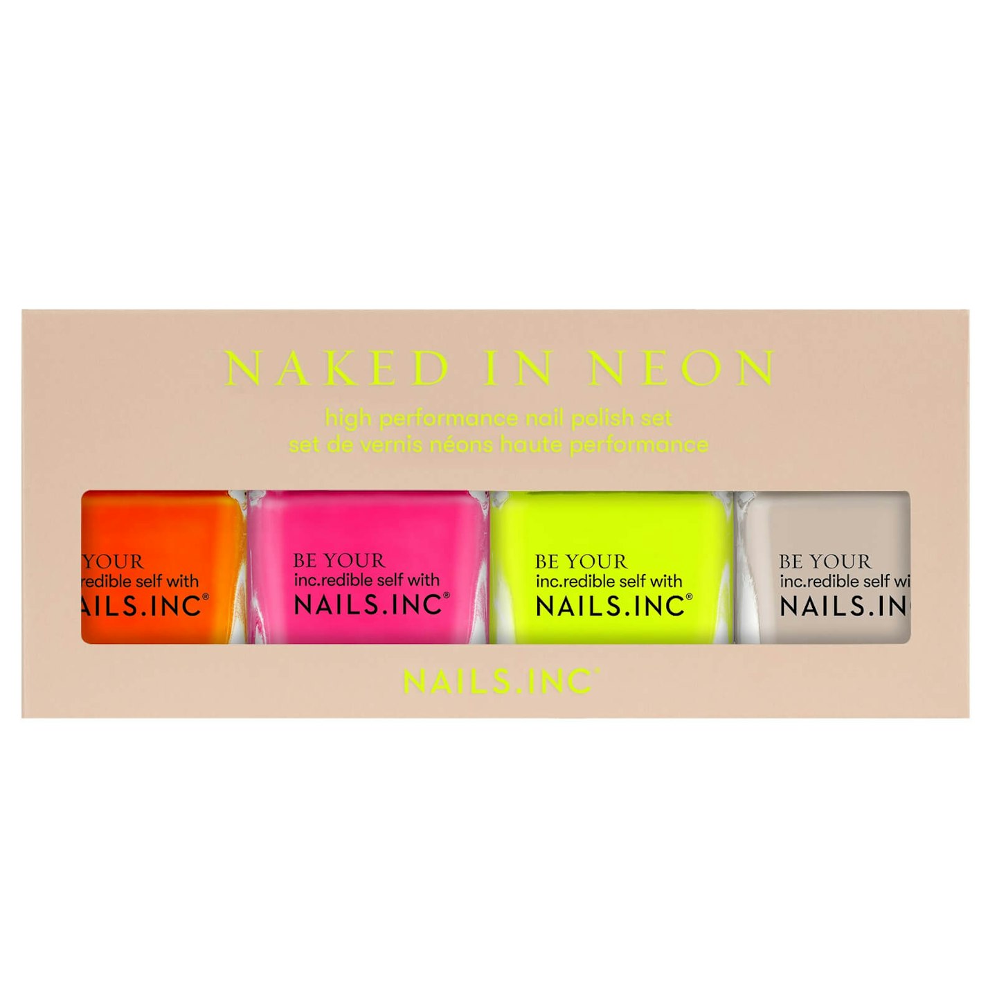 nails inc. Naked in Neon Top Coat Quad, £22