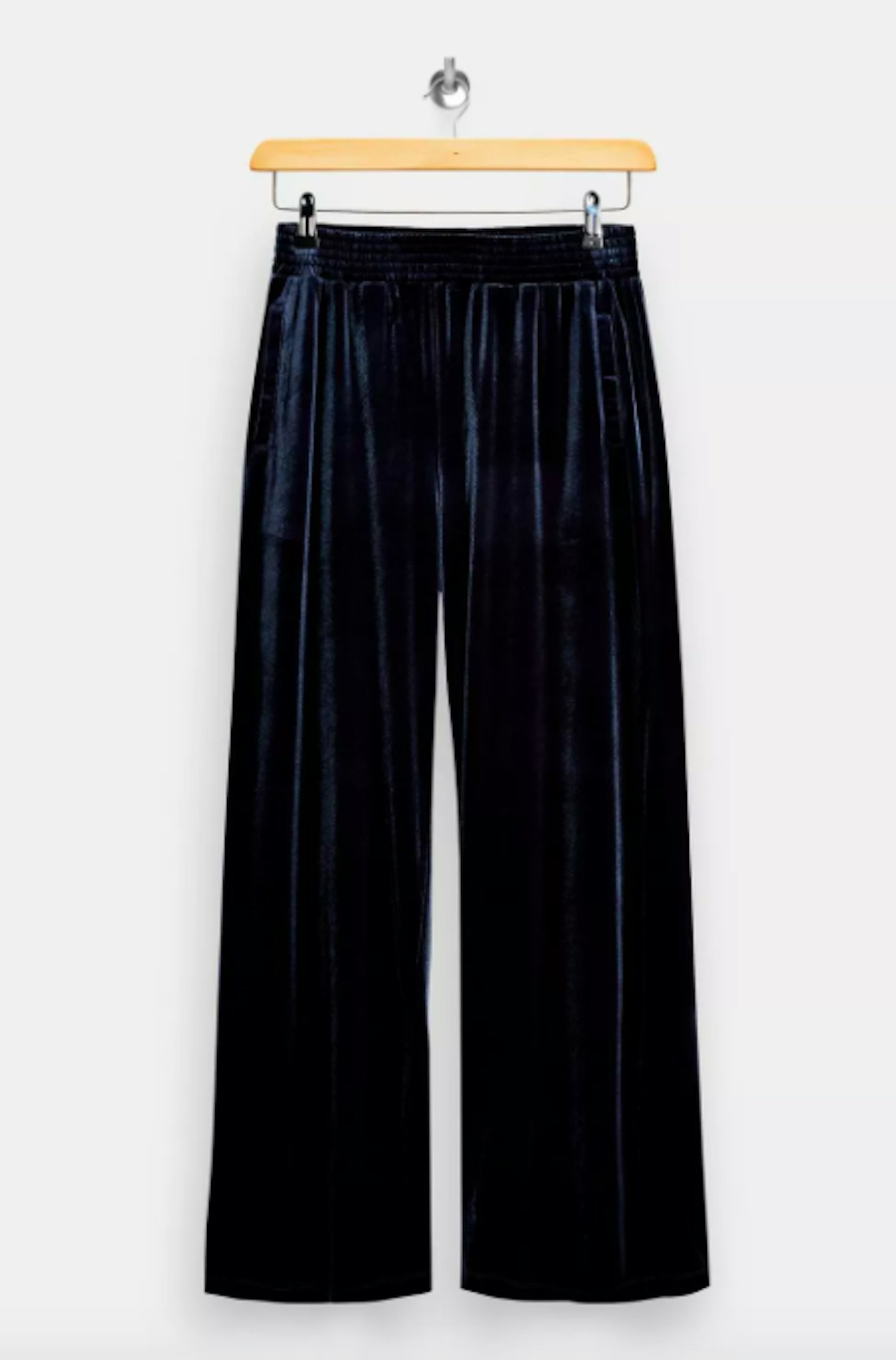 Topshop, Navy Velour Trousers, £39.99