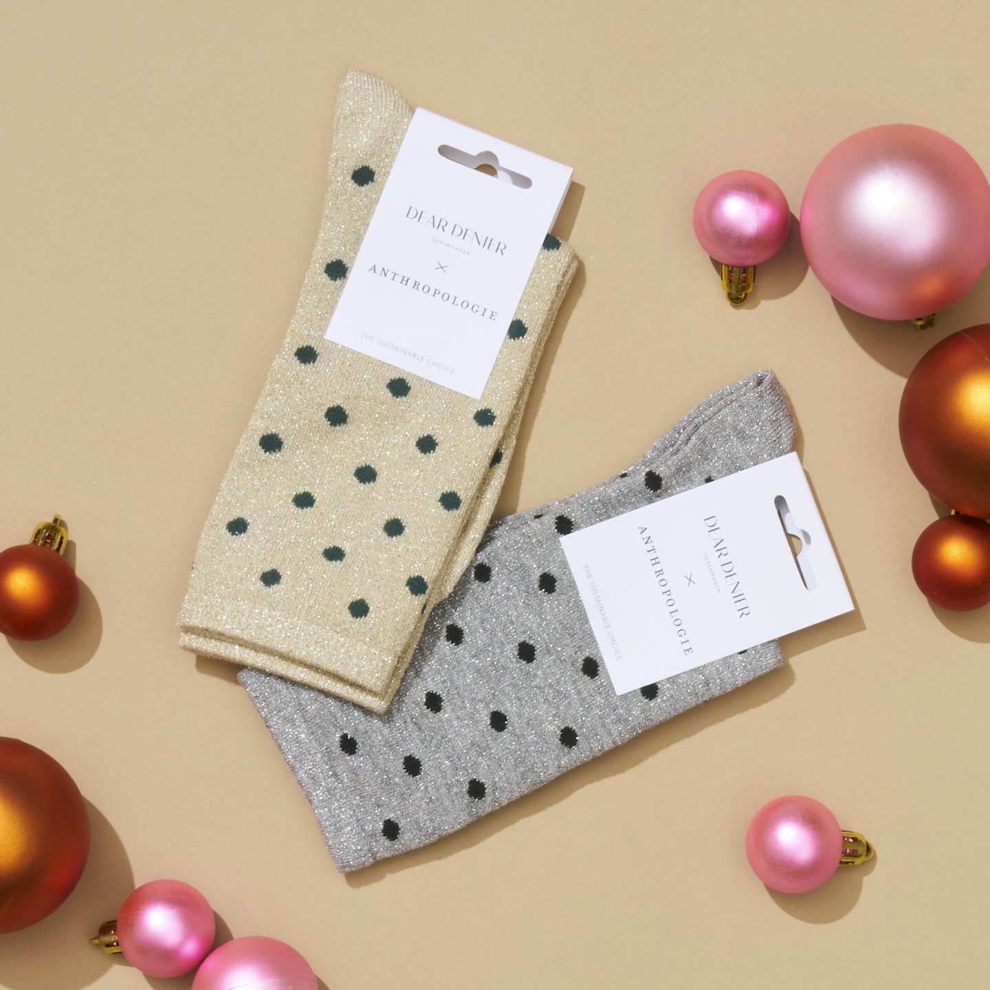 Metallic Dot-Print Socks, Anthropologie