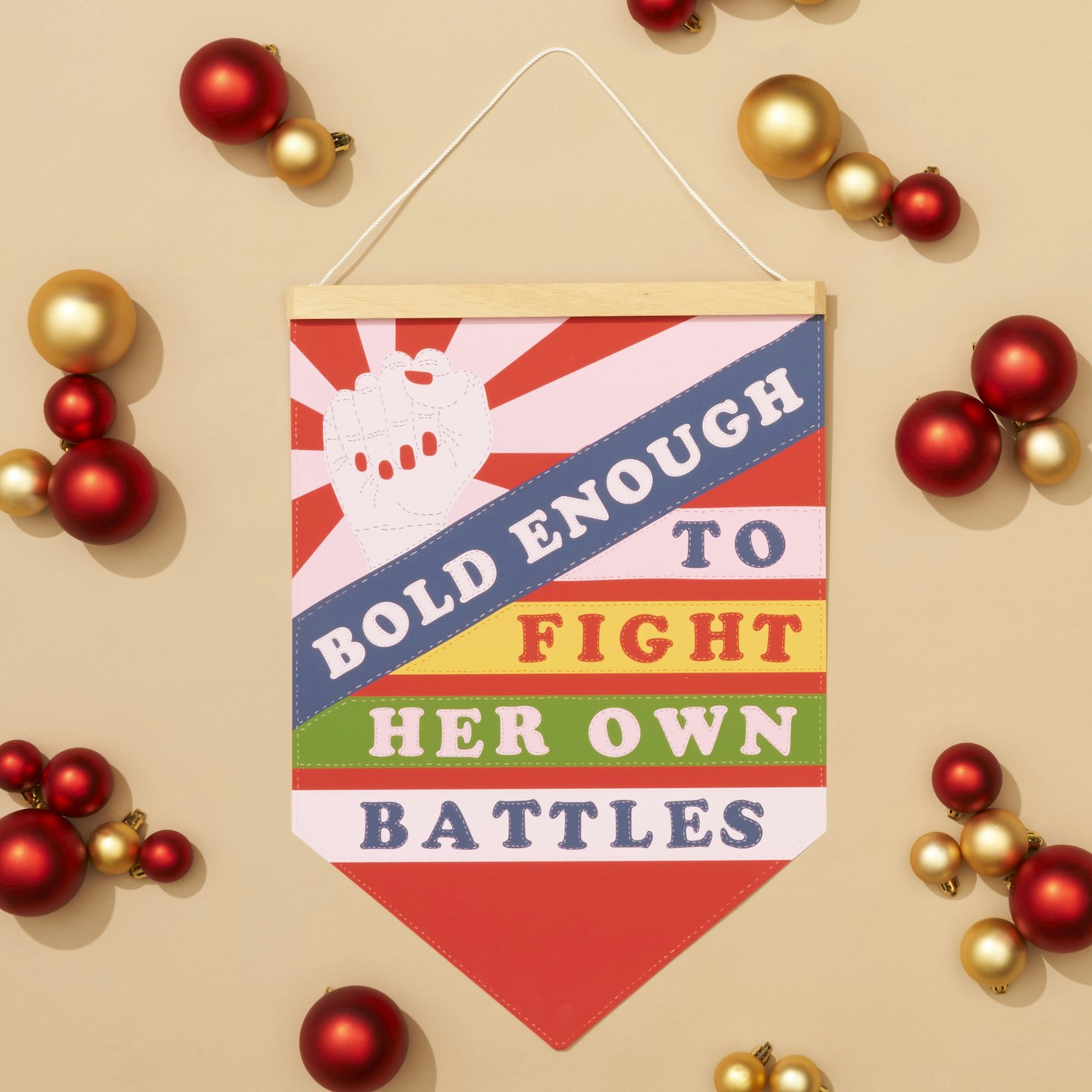 'Bold Enough' Pennant Print