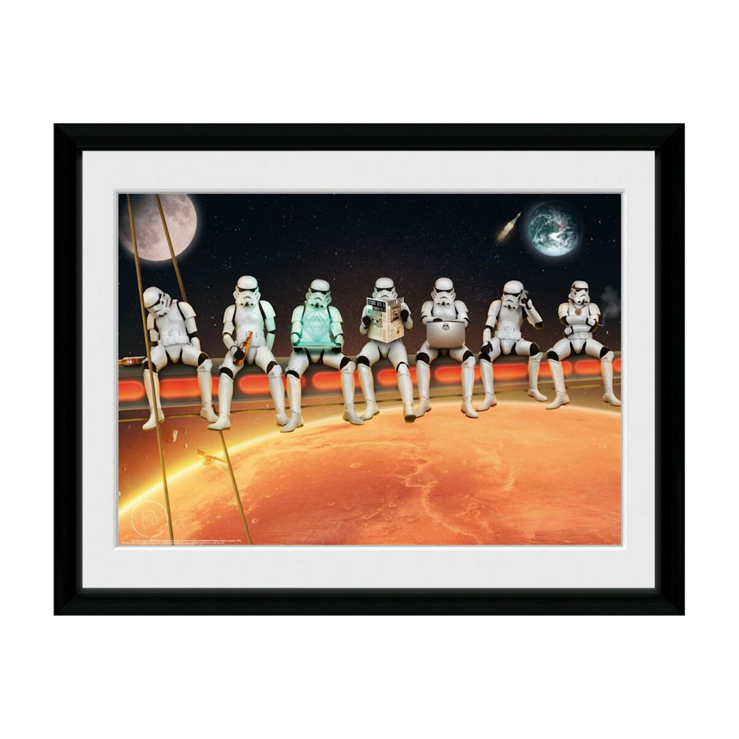 'Original Stormtroopers on Girder' Framed Graphic Art Print