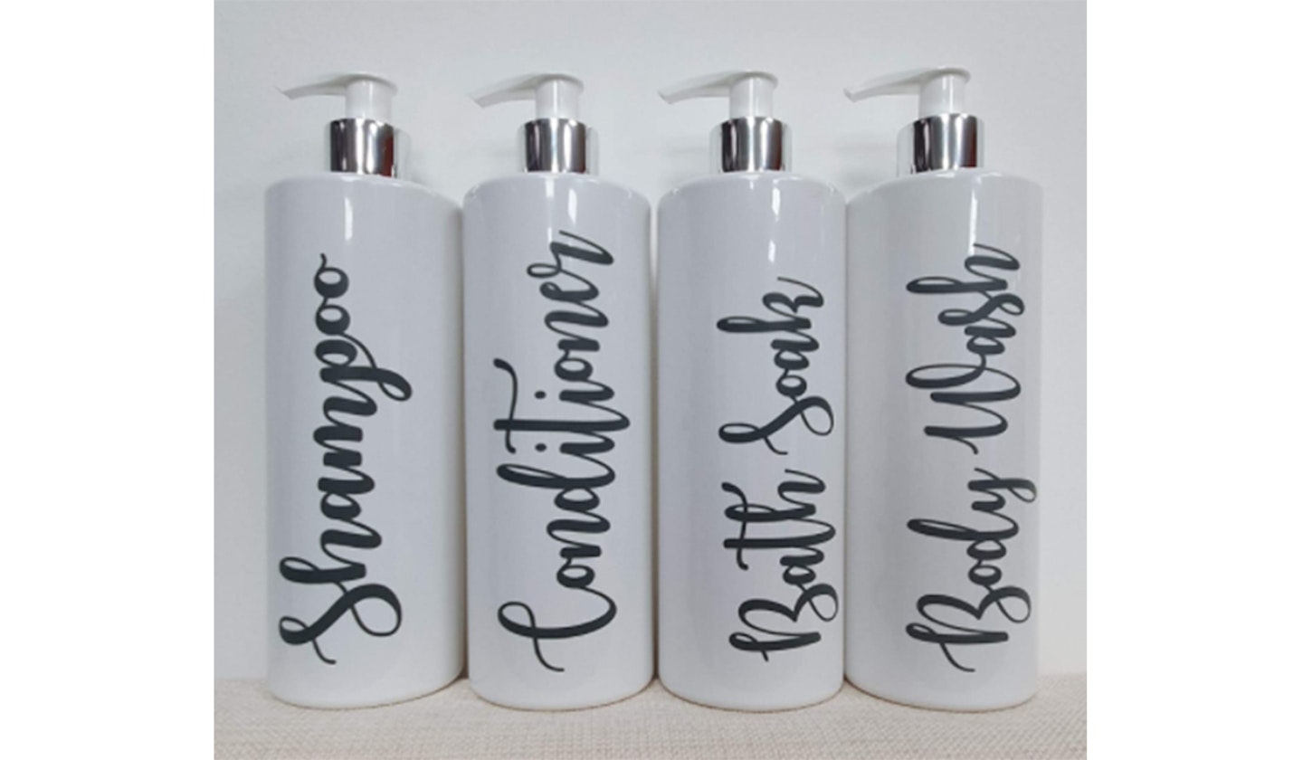 Print Maniacs Mrs Hinch Inspired White Personalised Pump Bottles