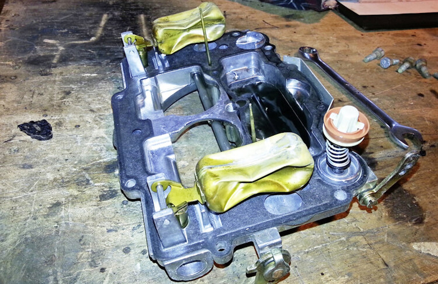 Blast of cold LPG fuel caused the carburettor floats to implode
