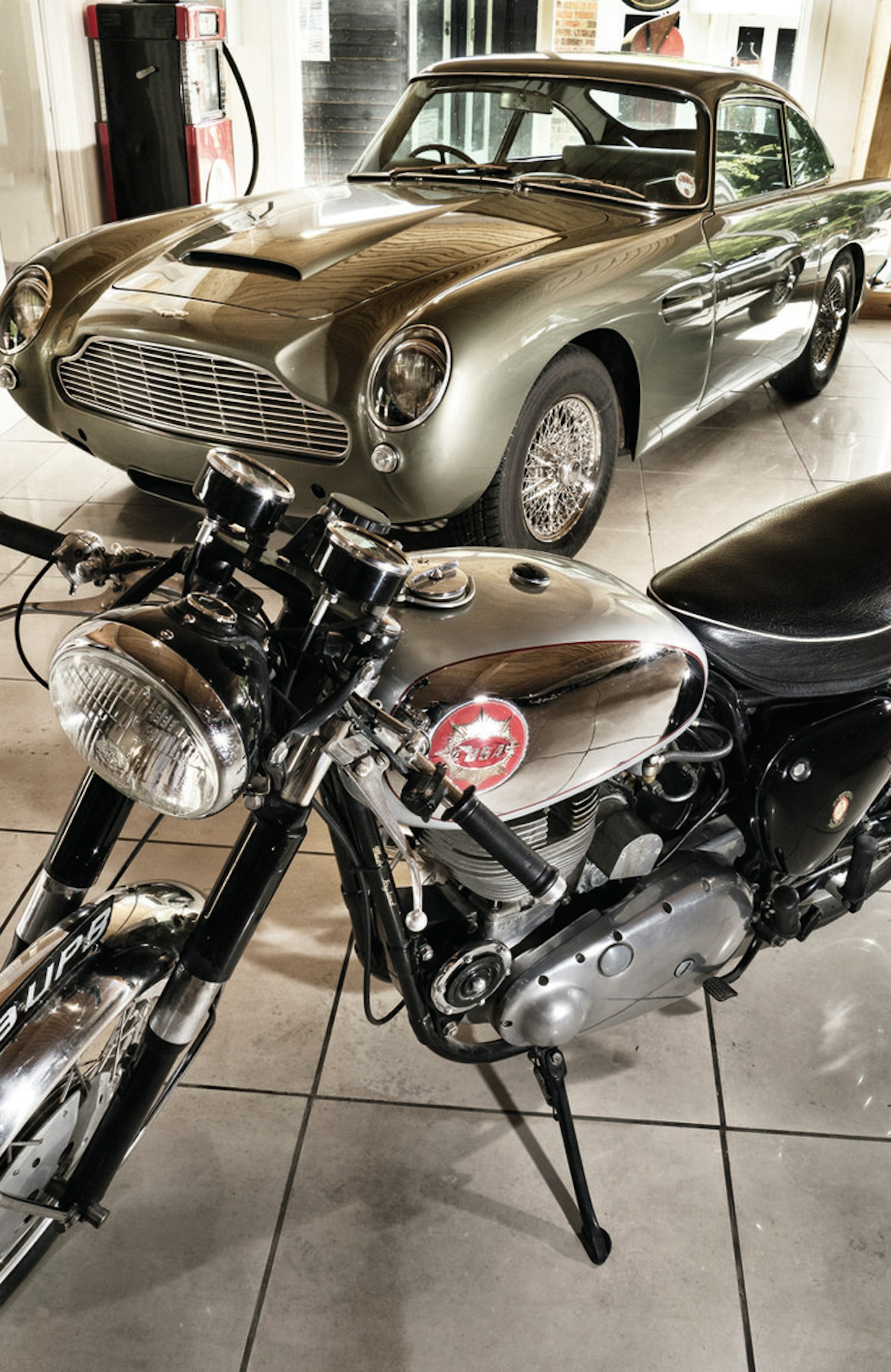 BSA is rarely used, but treasured nonetheless; Aston is Michael’s dream car realised