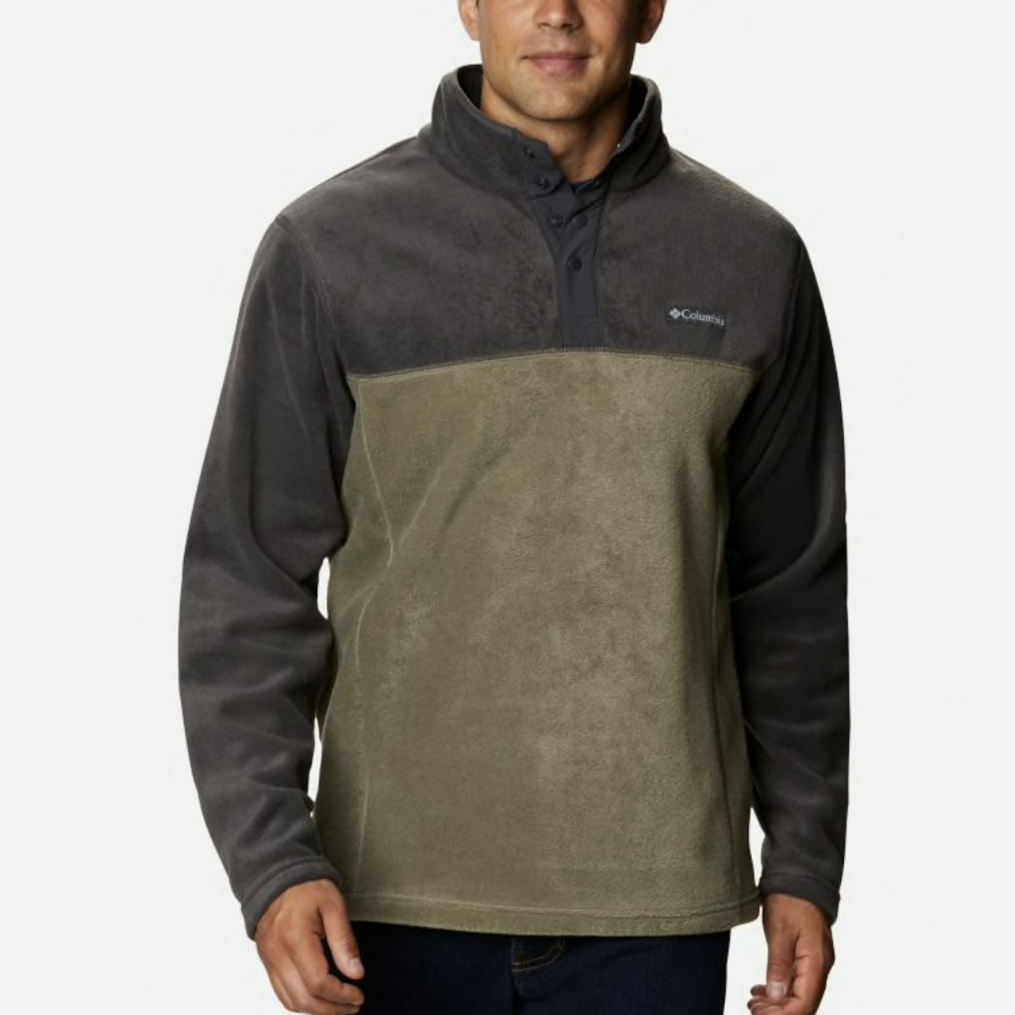 Columbia Steens Mountain snap button fleece in green