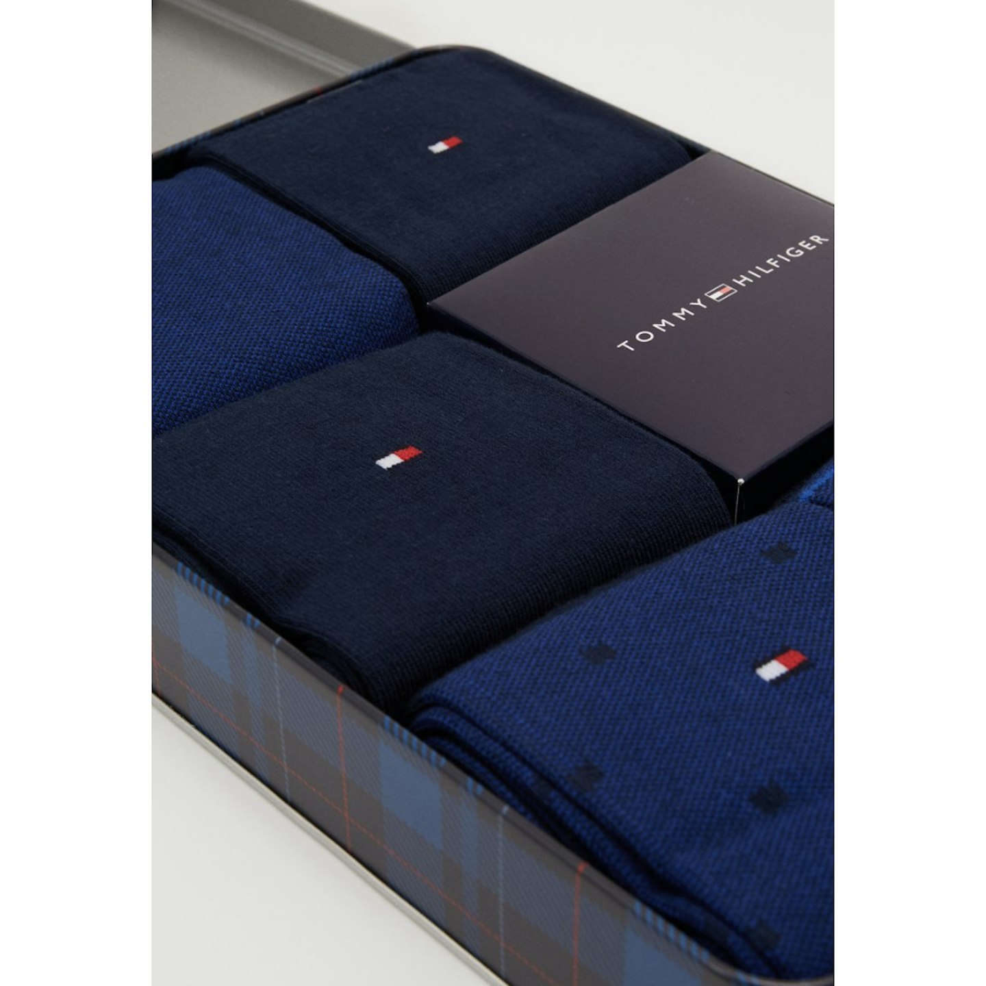 Tommy Hilfiger 5 pack birdeye sock gift box in navy multi