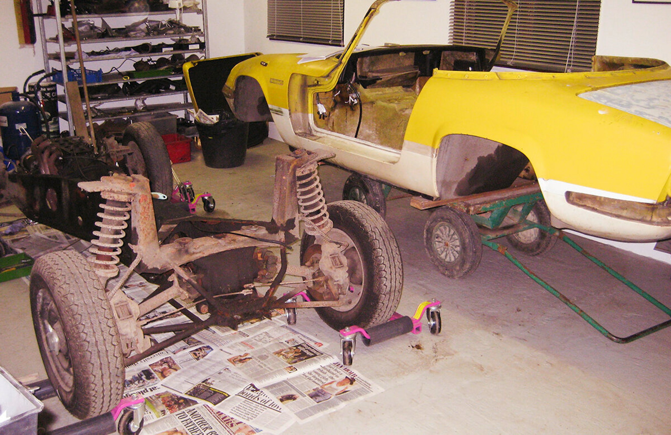 2008: Body finally removed from the rusty chassis that had taken it off the road