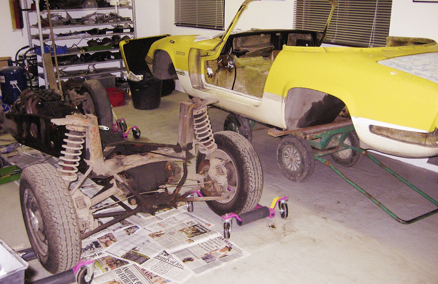 2008: Body finally removed from the rusty chassis that had taken it off the road