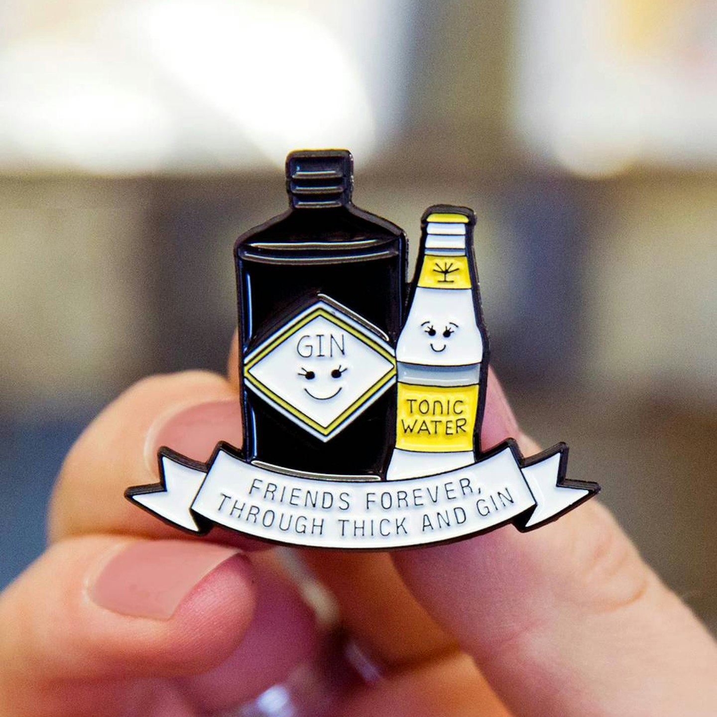 'Thick And Gin' Enamel Pin Badge