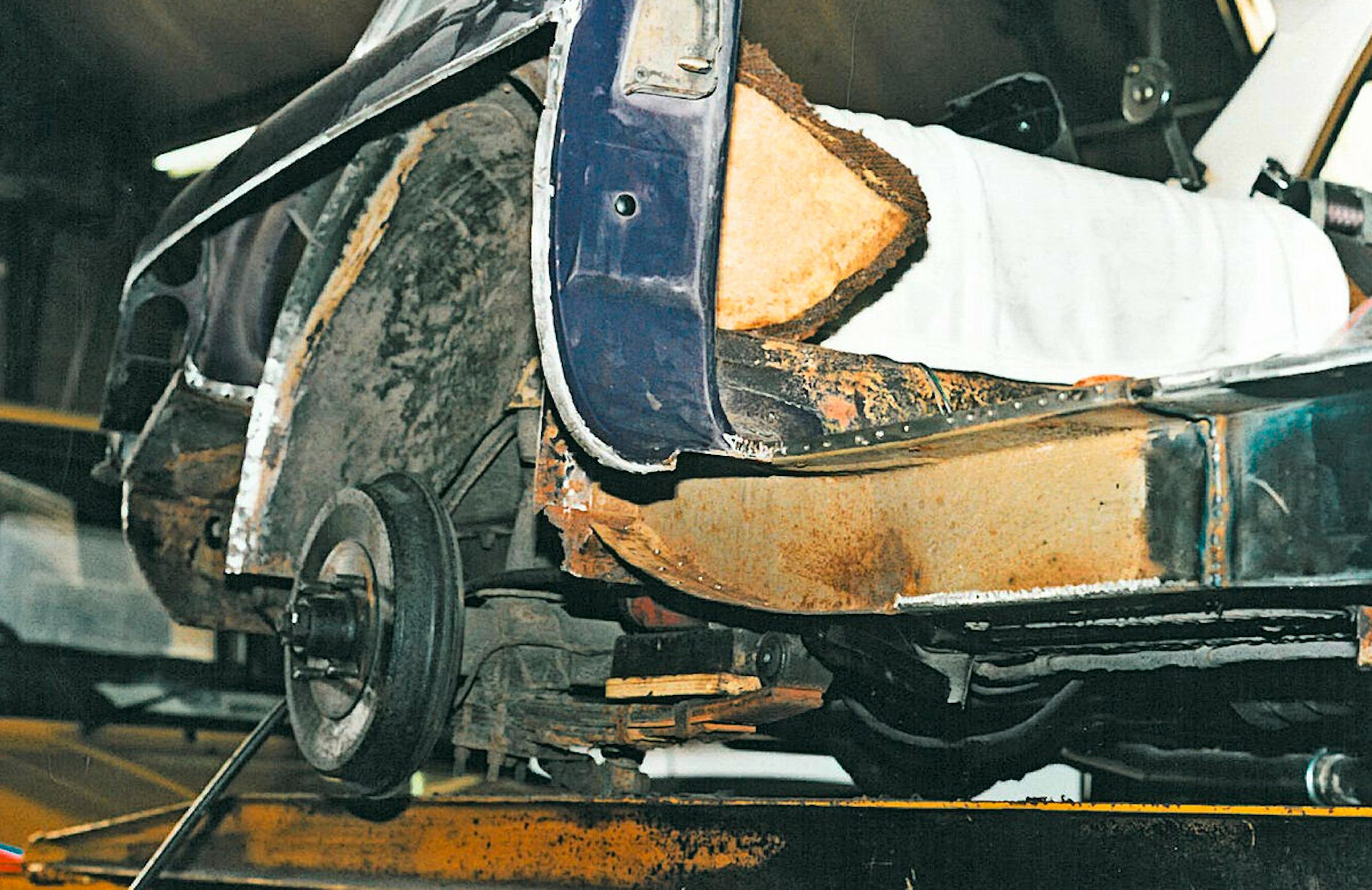 Rebuild work in 1991 included the complicated three-piece sill structure