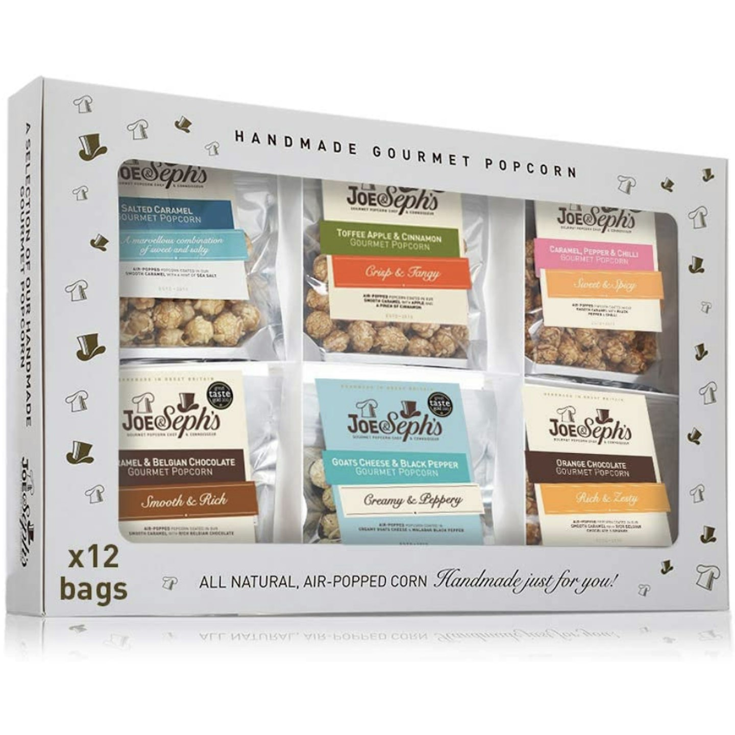 Joe & Seph's Gourmet Popcorn Tasting Gift Box - 12 x Bags