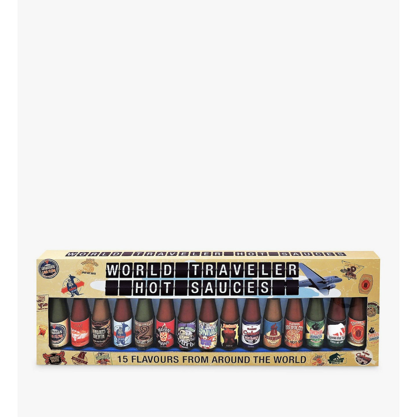 The Modern Cocktail World Traveller Hot Sauces, Pack of 15