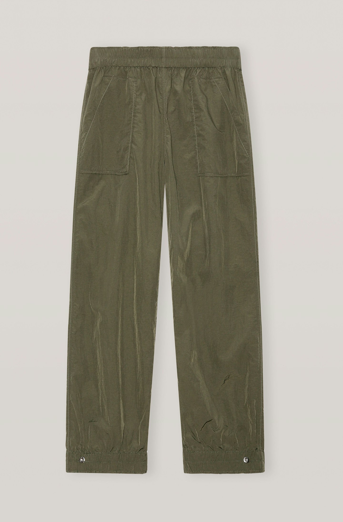 Ganni, Crinkled Cuff Tech Trousers, £125