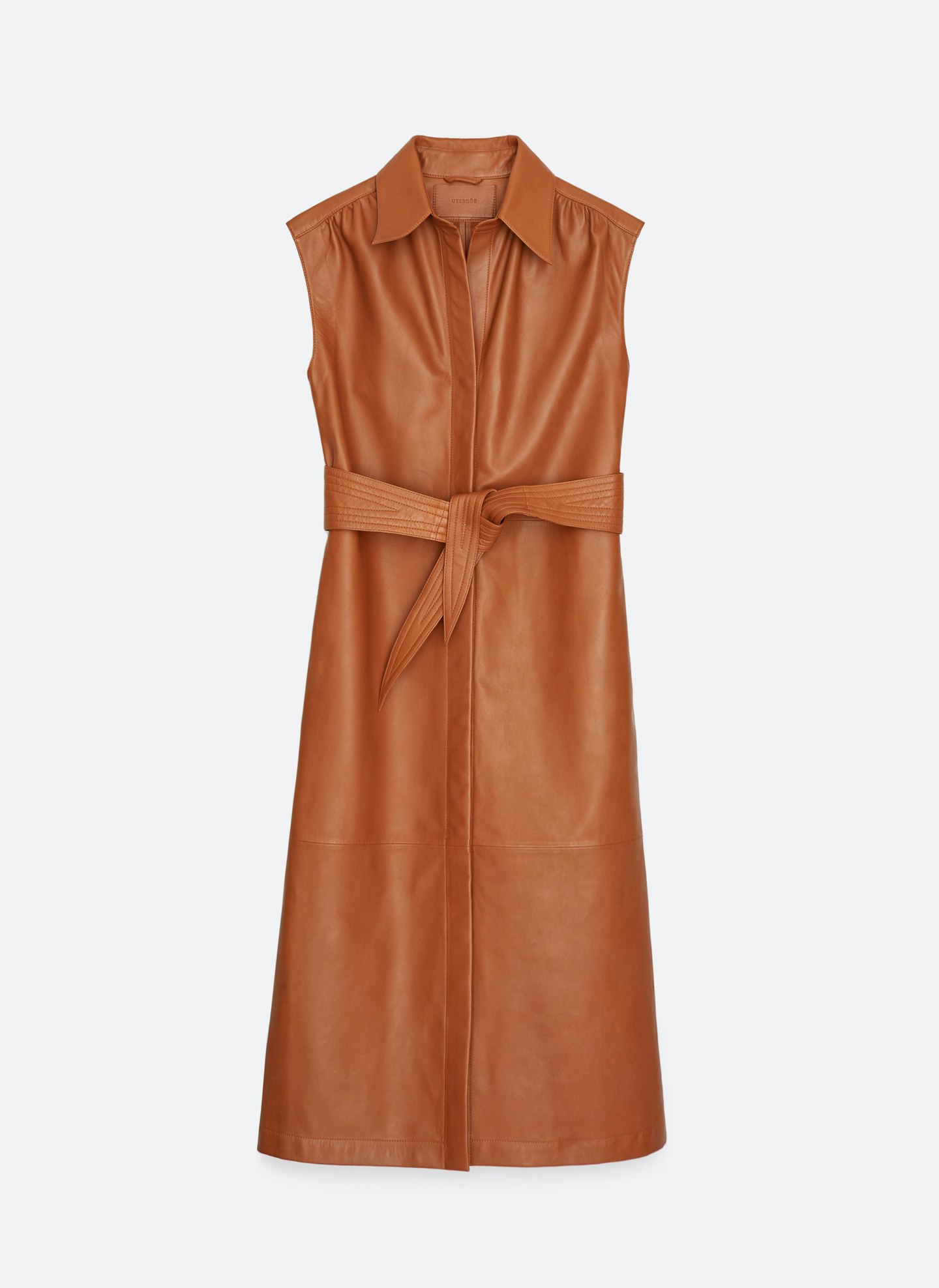 Uterqu00fce, Leather Belted Dress, £295