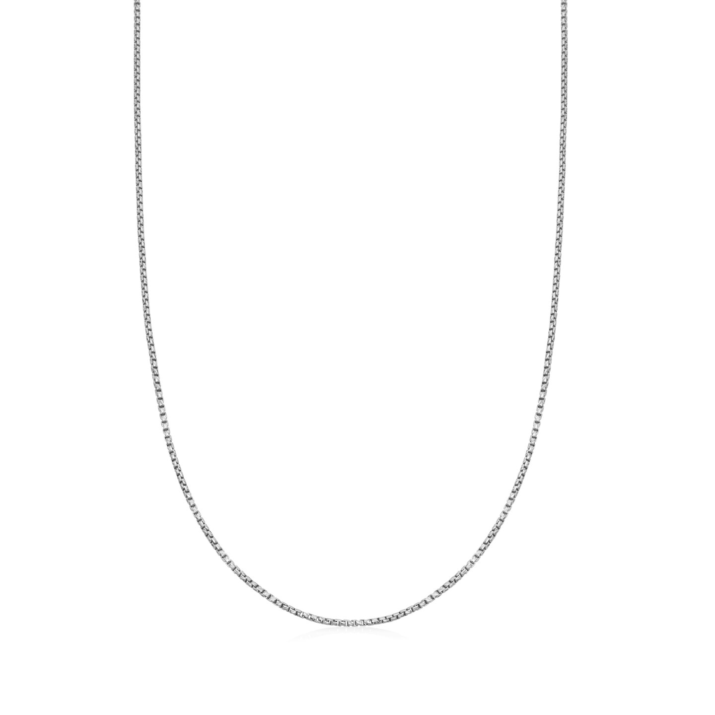 Missoma, men's silver box link chain necklace, £145