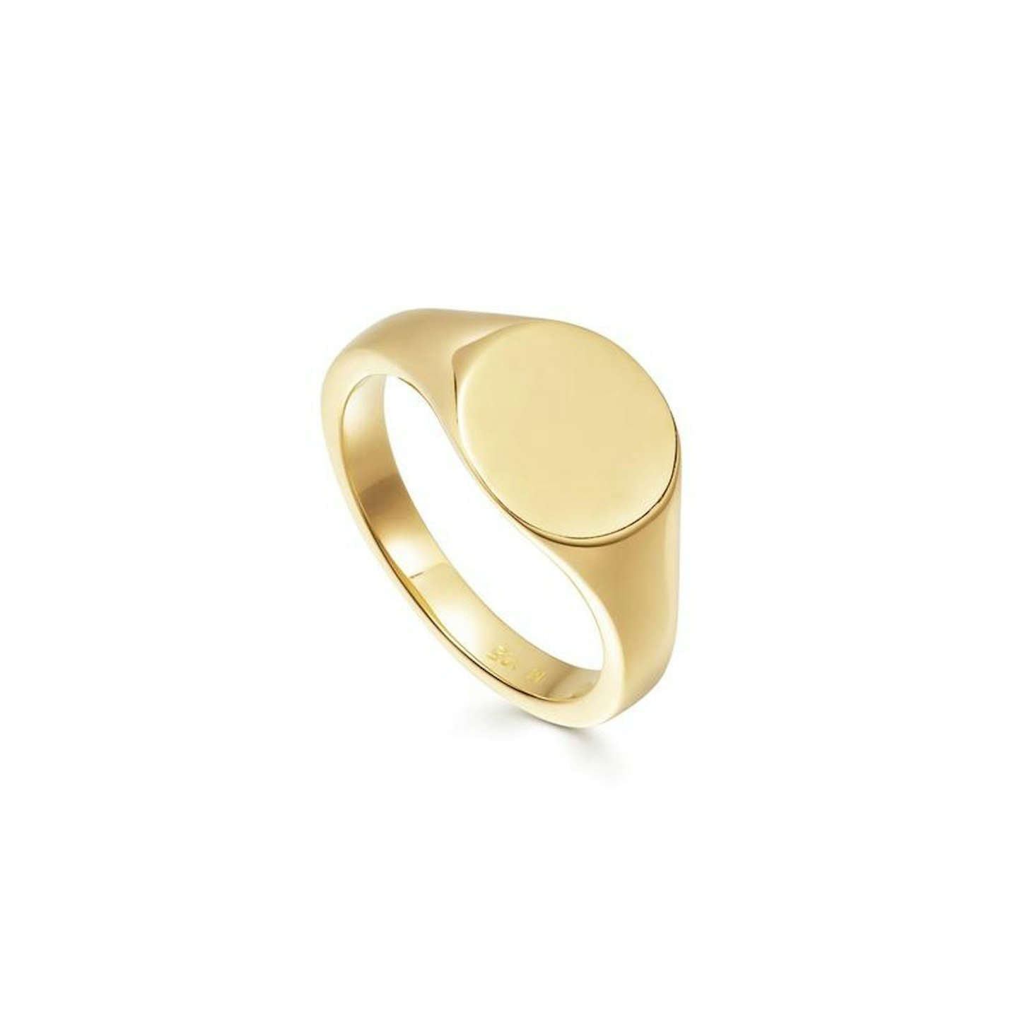 Missoma, gold round signet ring, £89
