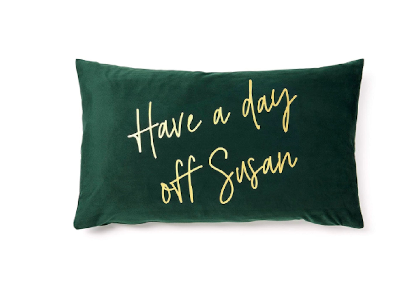 Stacey Solomon x Amazon Handmade: Decorative Have a Day Off Susan Velvet Cushion