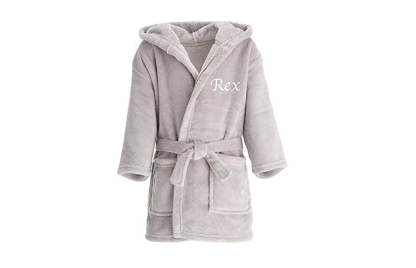 Stacey Solomon x Amazon Handmade: Personalised Name Children's Dressing Gown Grey