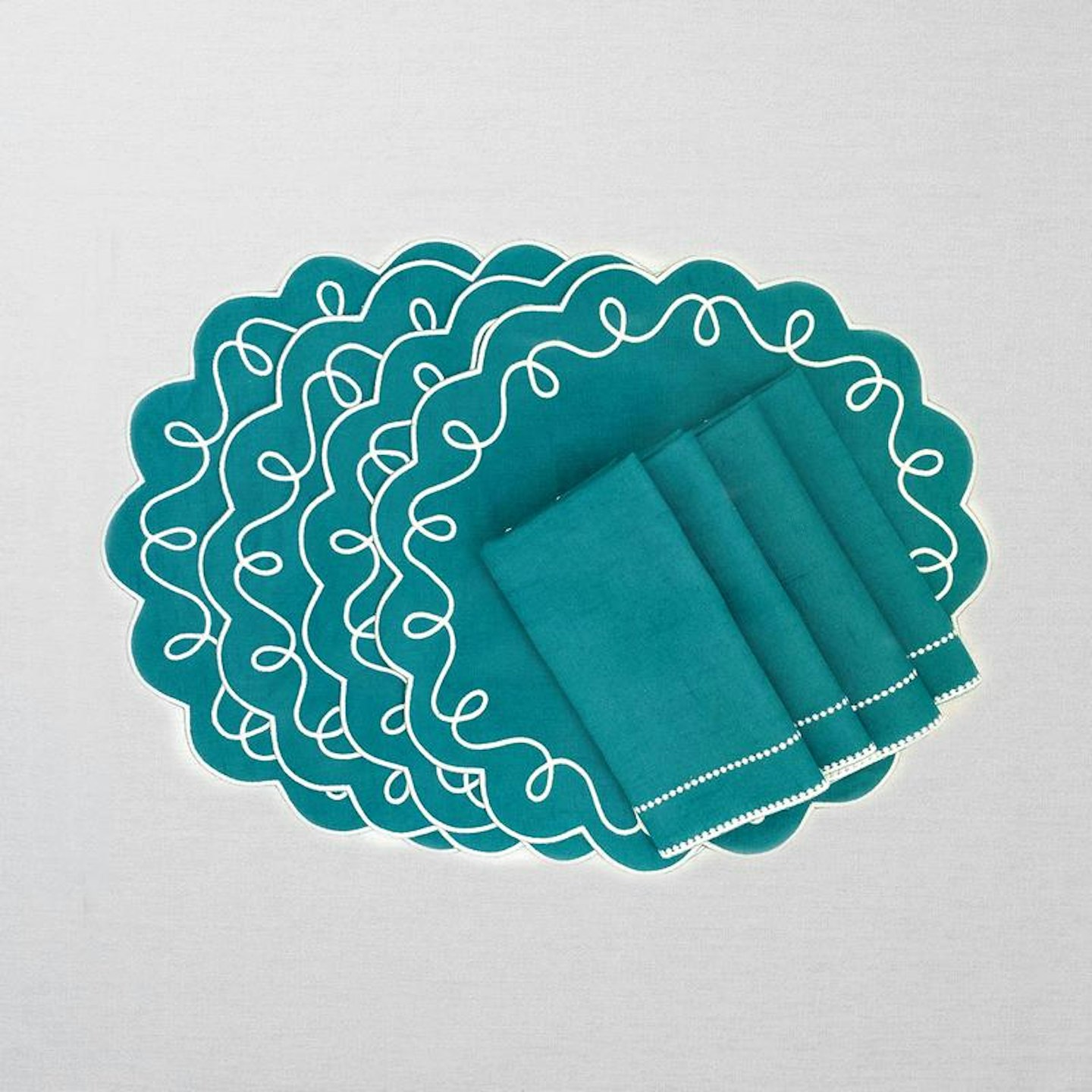 Maison Margaux, Swirl placemats & napkins, £156 for set of 4
