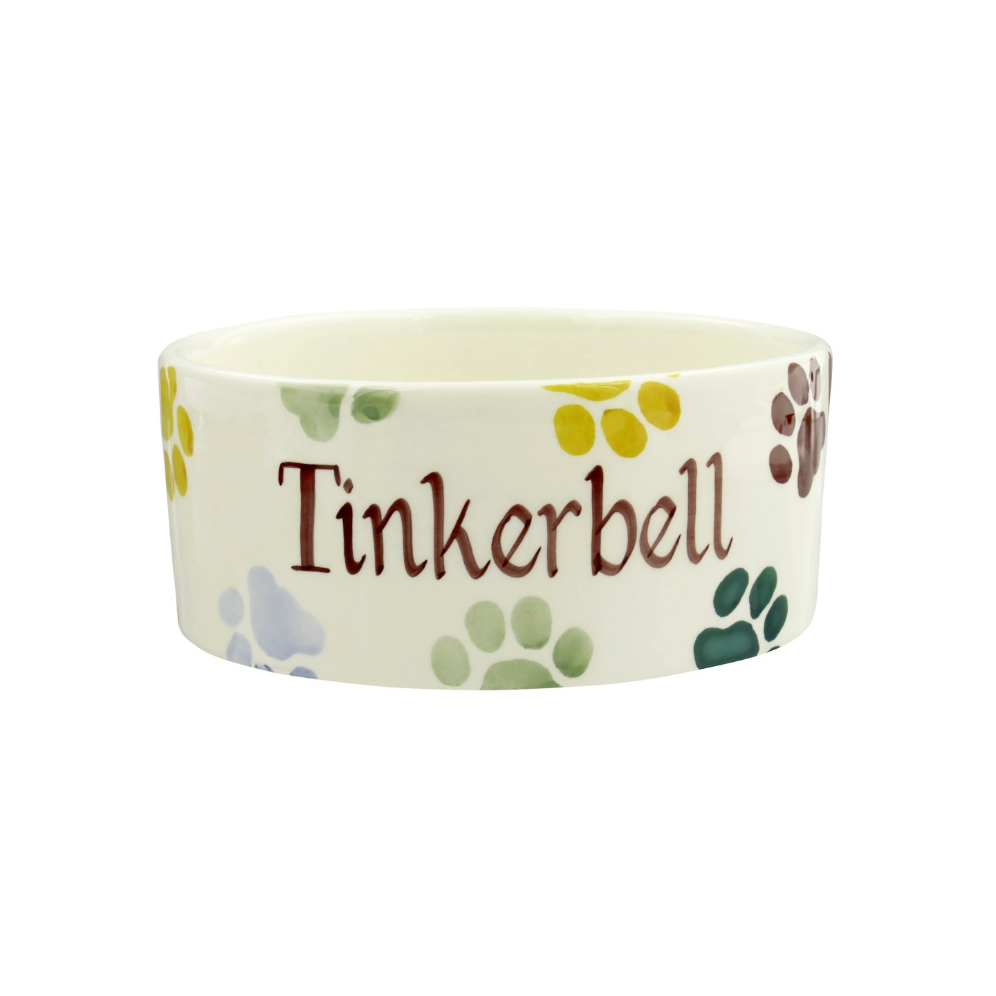 Personalised Polka Paws Small Pet Bowl