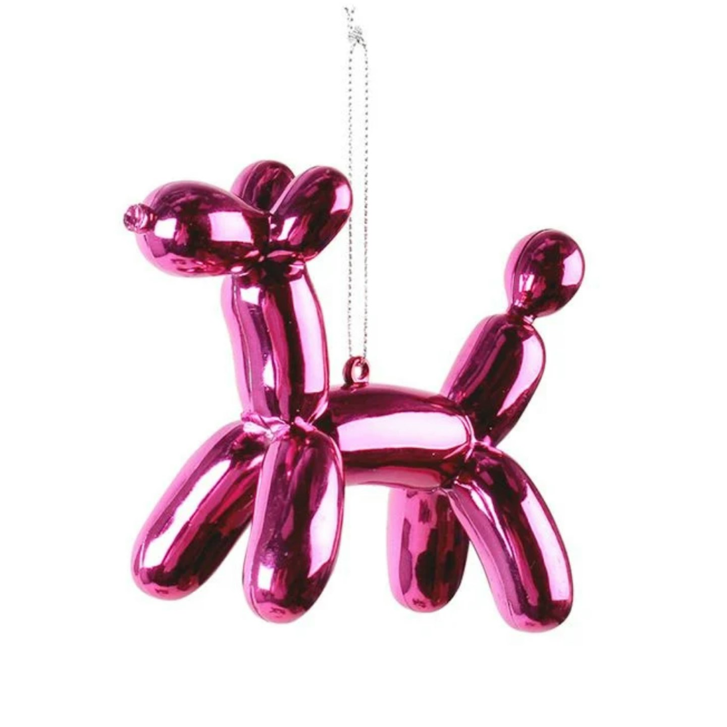 Pink balloon dog Christmas decoration